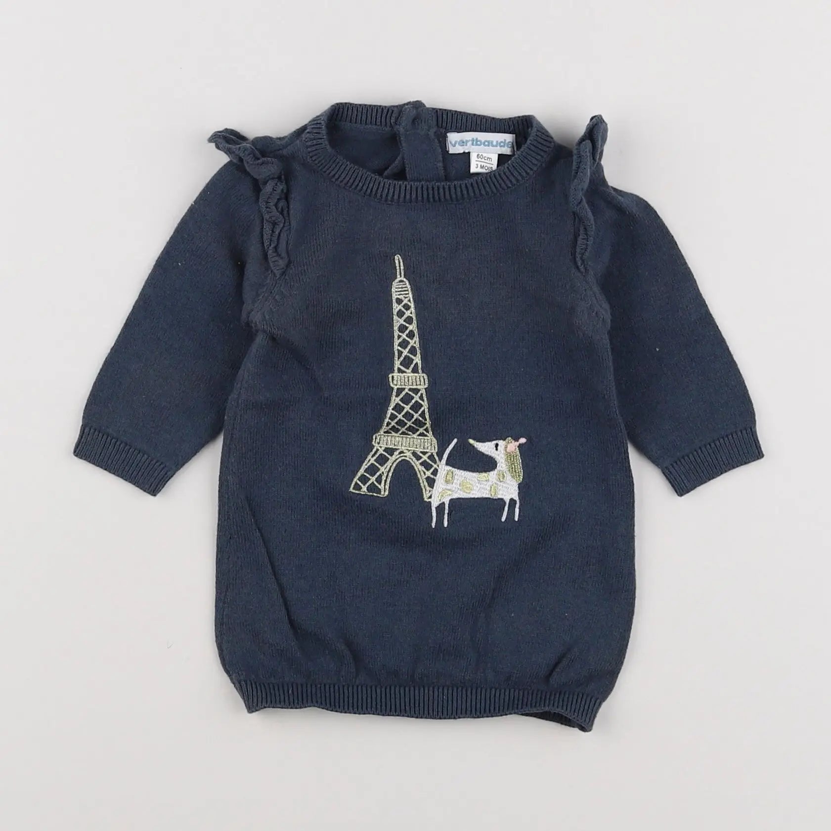 Vertbaudet - robe bleu - 3 mois