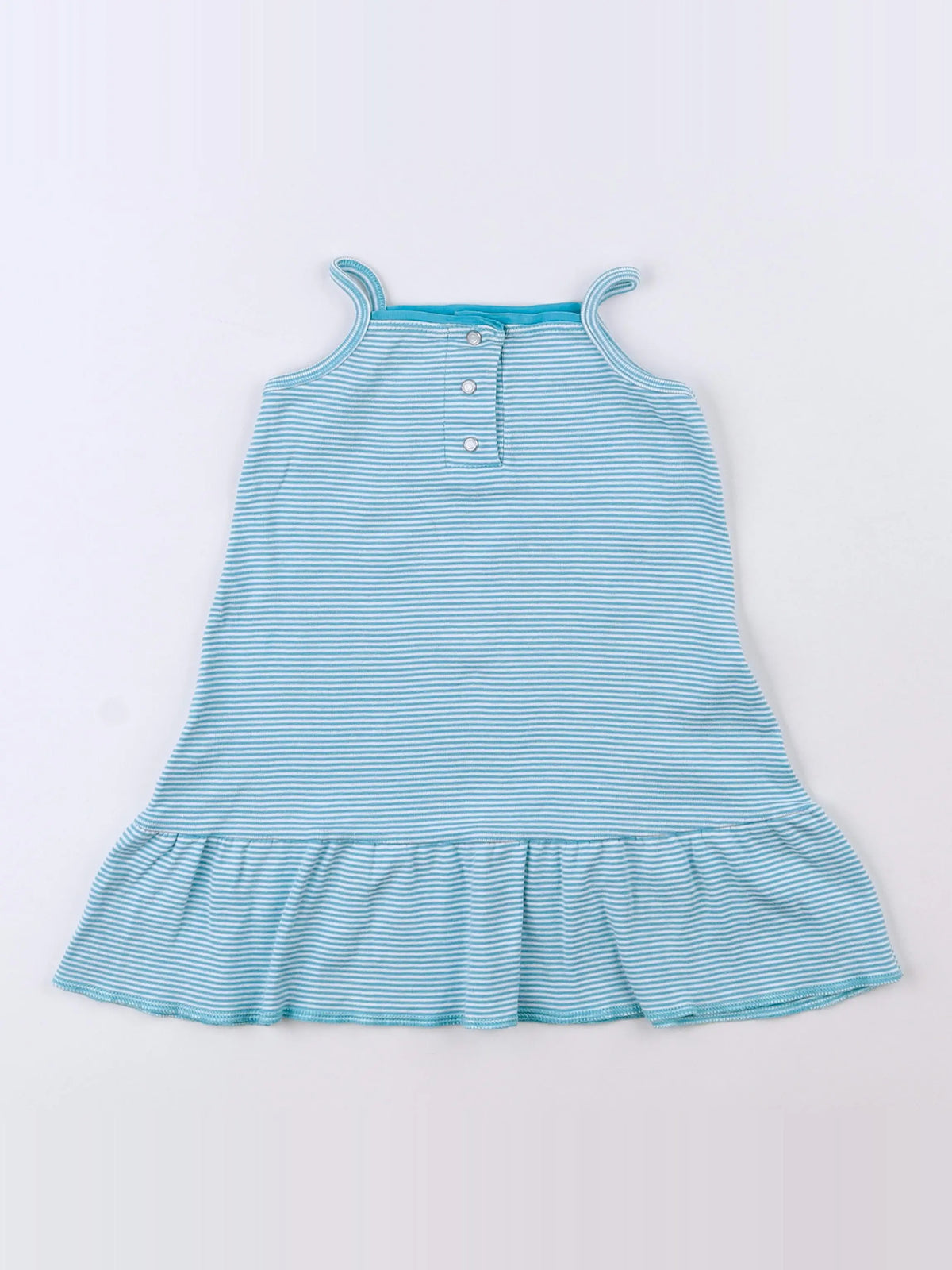 Petit Bateau - robe bleu, blanc - 12 mois