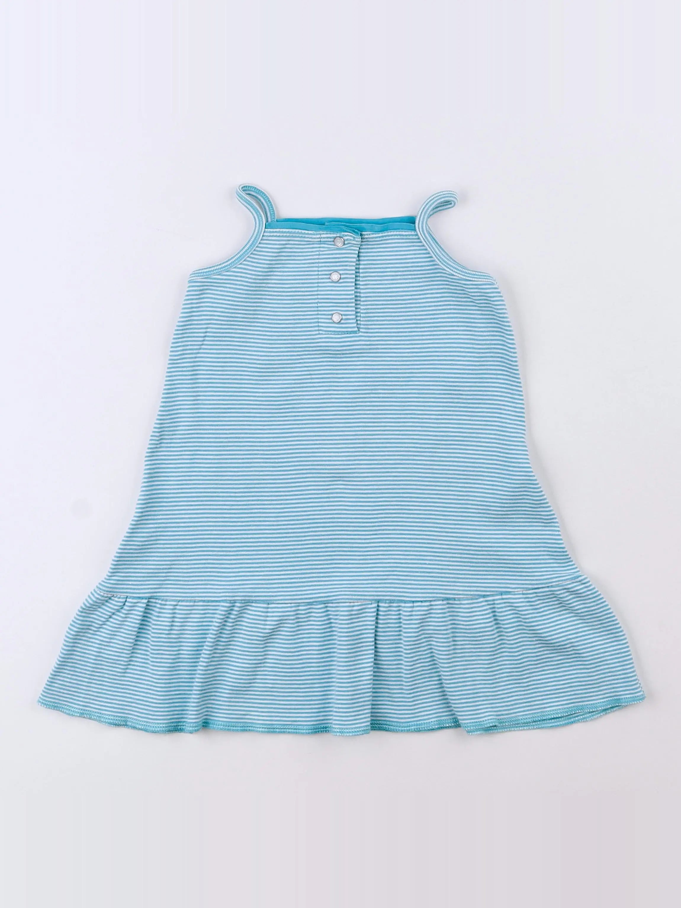Petit Bateau - robe bleu, blanc - 12 mois