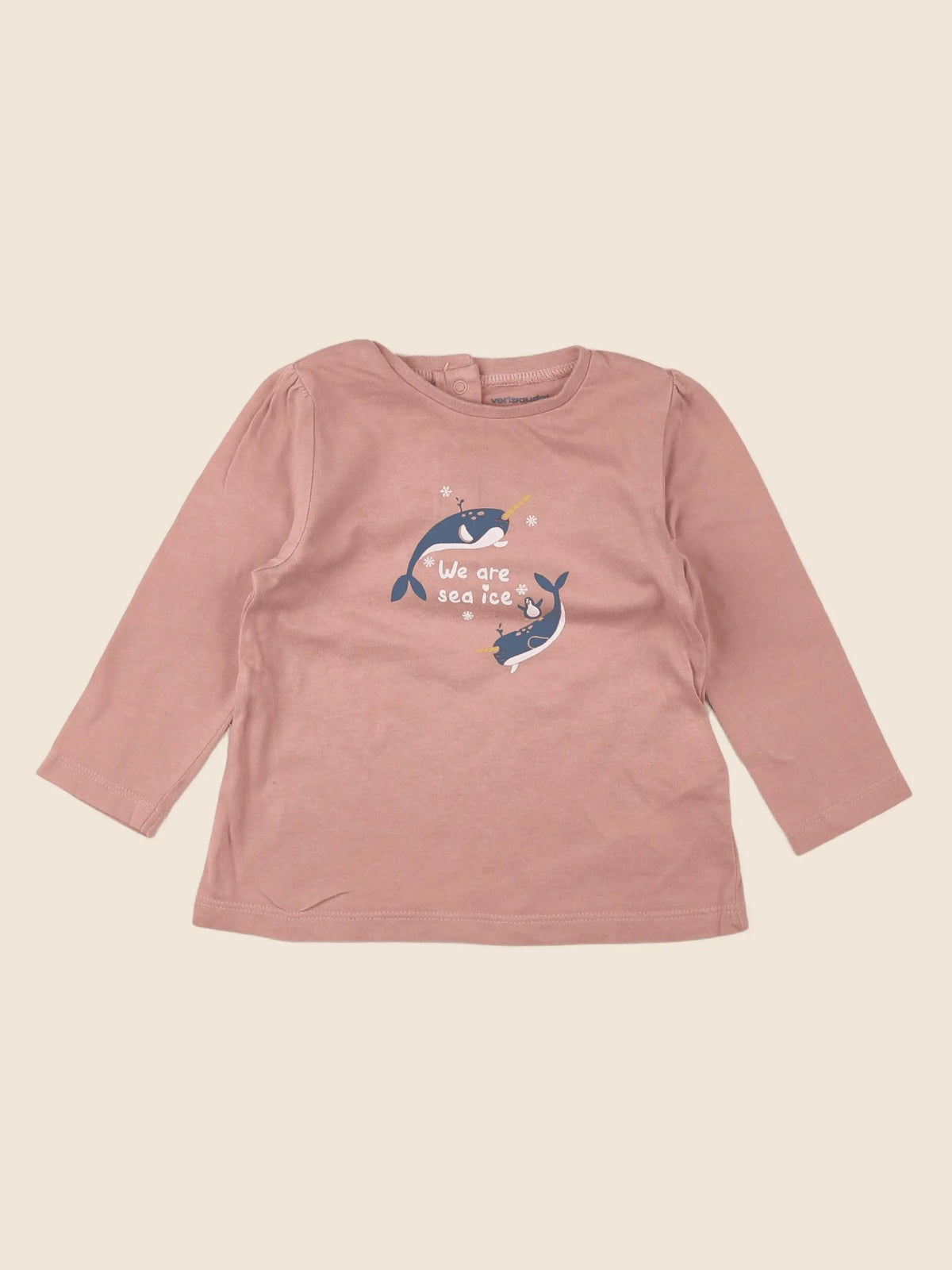 Vertbaudet - tee-shirt rose - 12 mois