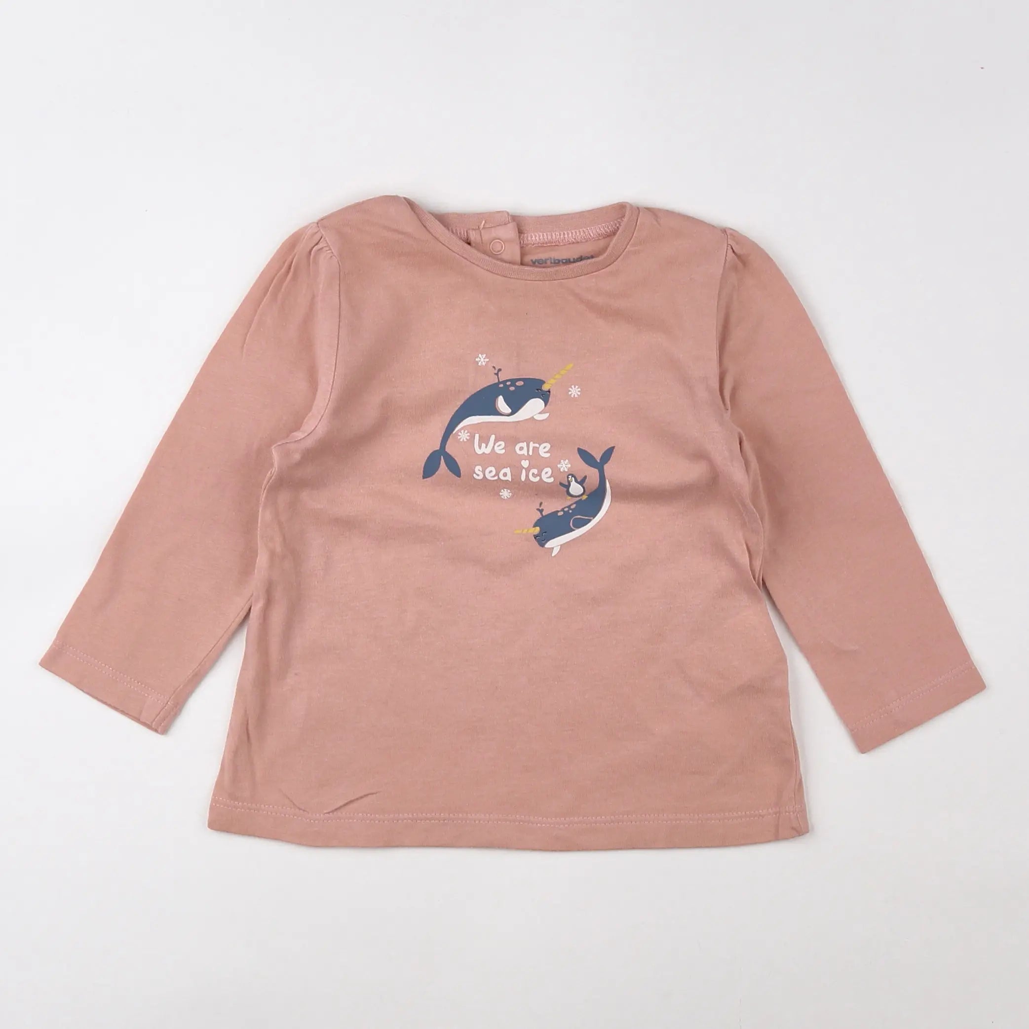 Vertbaudet - tee-shirt rose - 12 mois