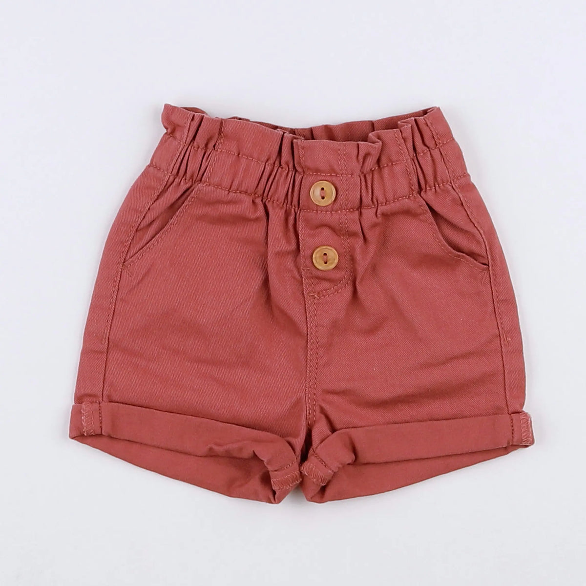 Vertbaudet - short rouge - 3 mois