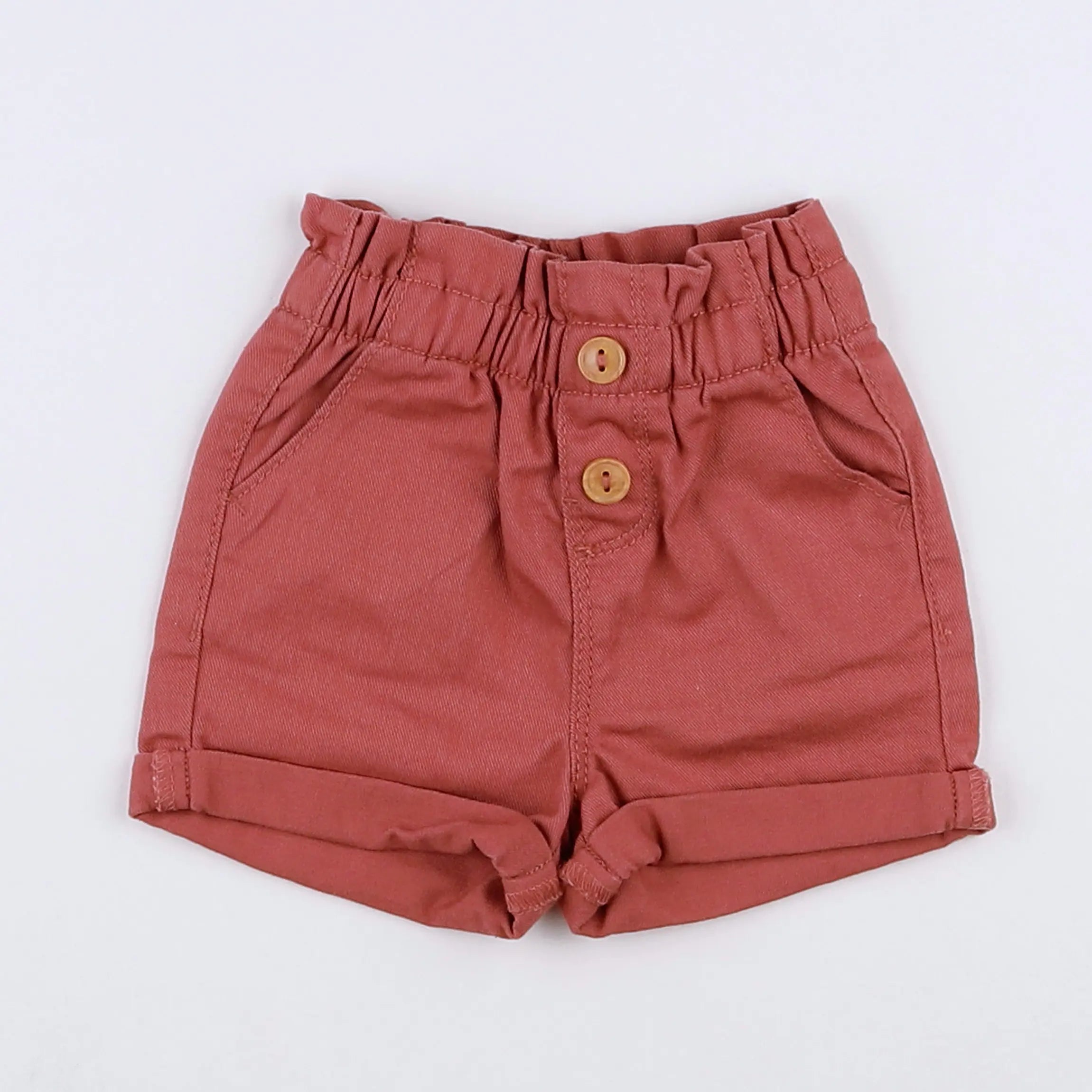 Vertbaudet - short rouge - 3 mois