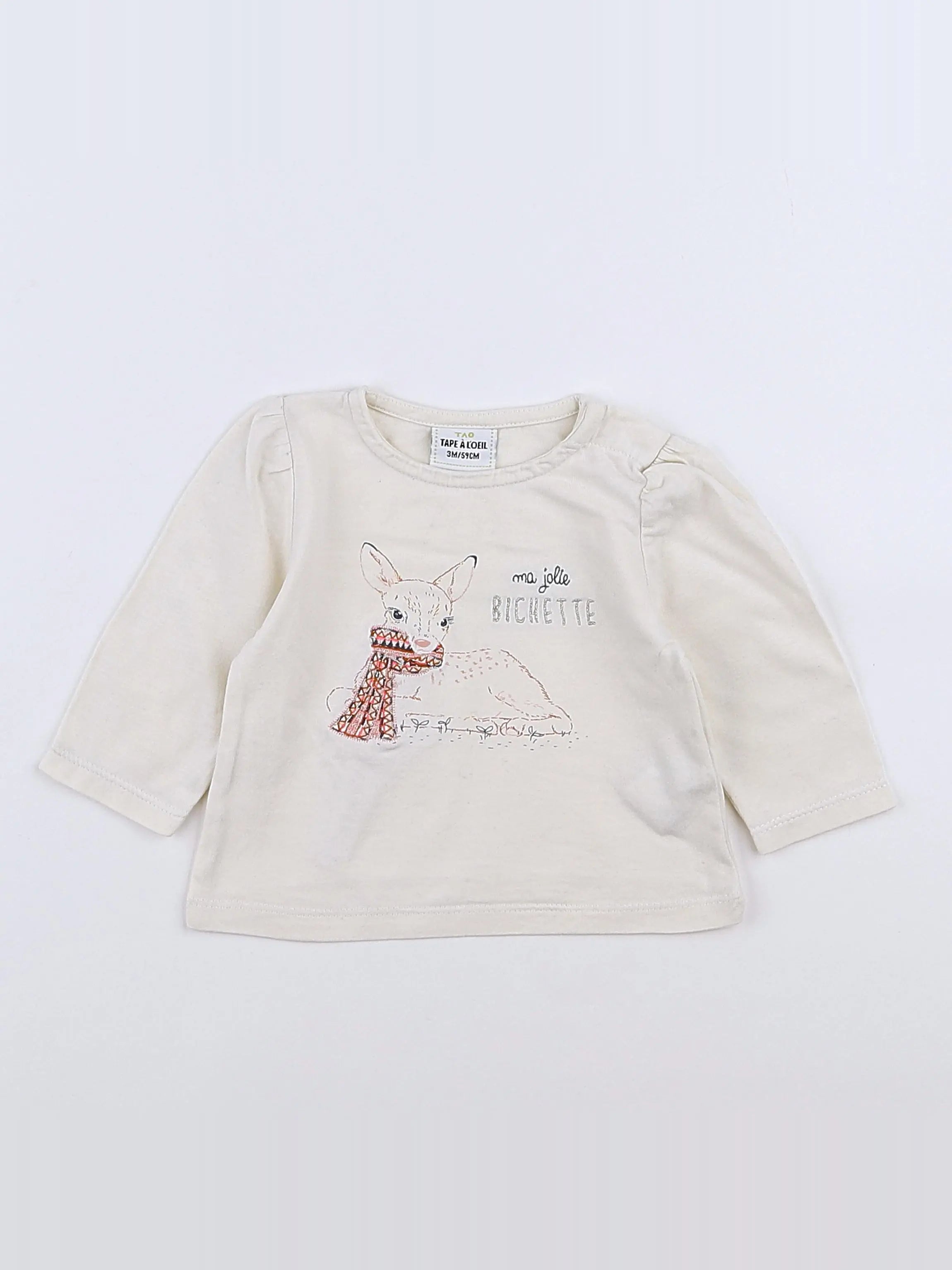 Tape à l'oeil - tee-shirt beige - 3 mois