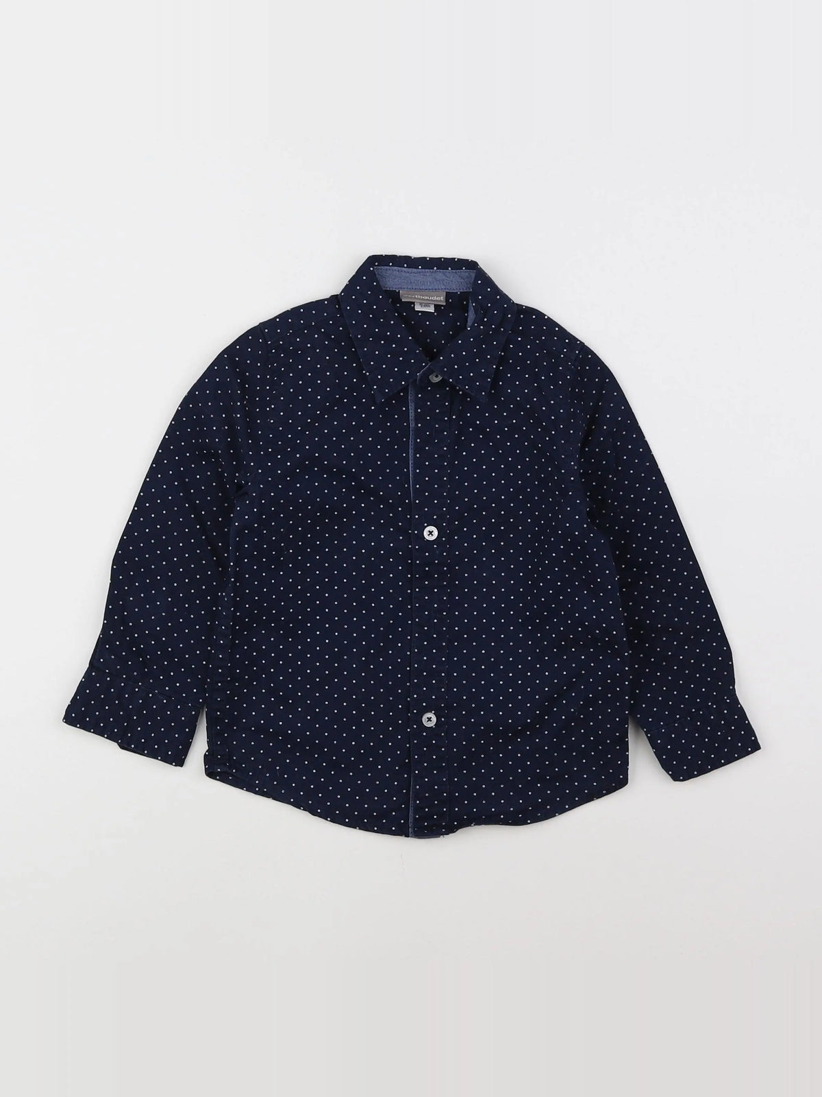 Vertbaudet - chemise blanc, bleu - 3 ans