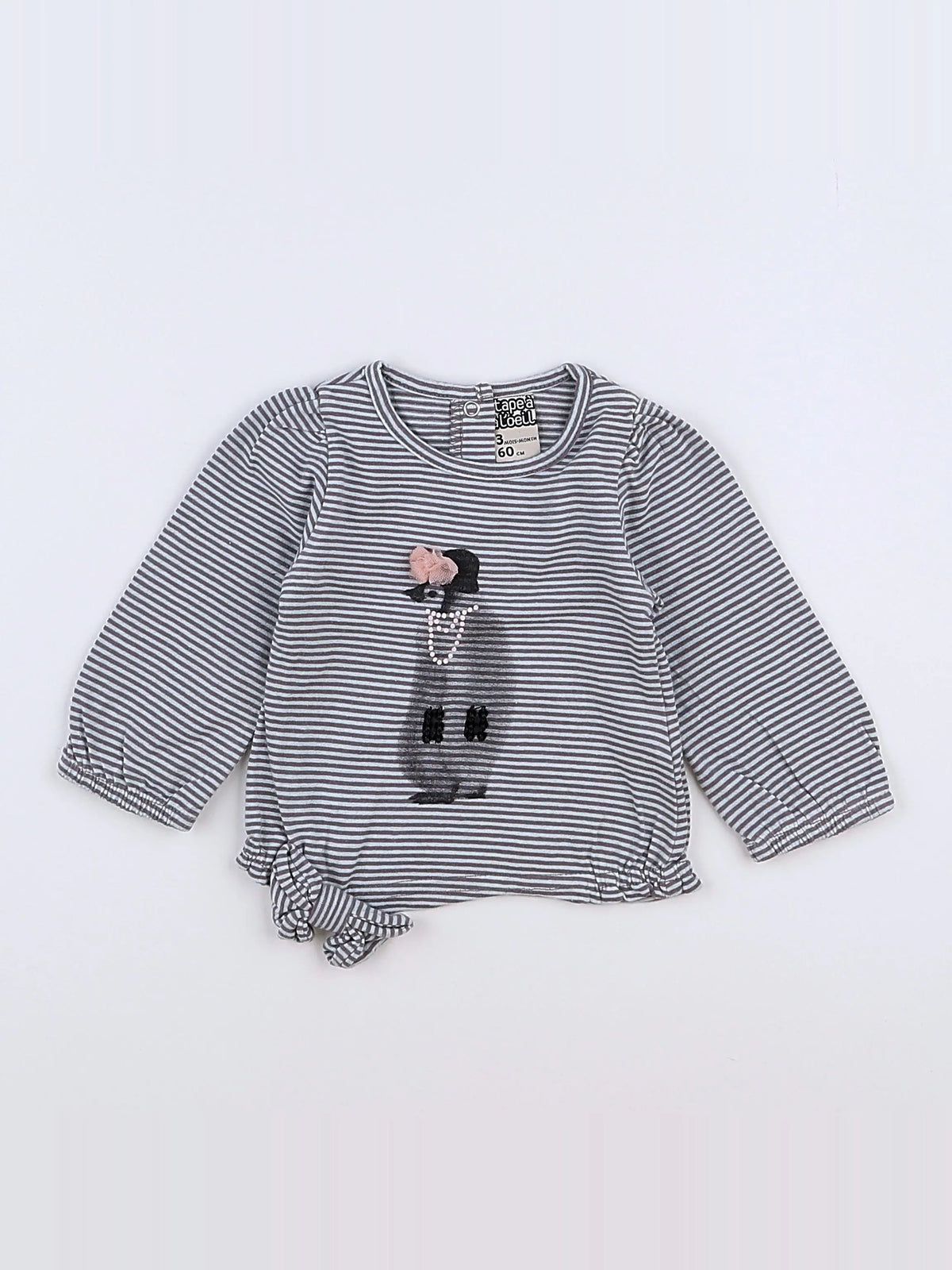 Tape à l'oeil - tee-shirt gris - 3 mois