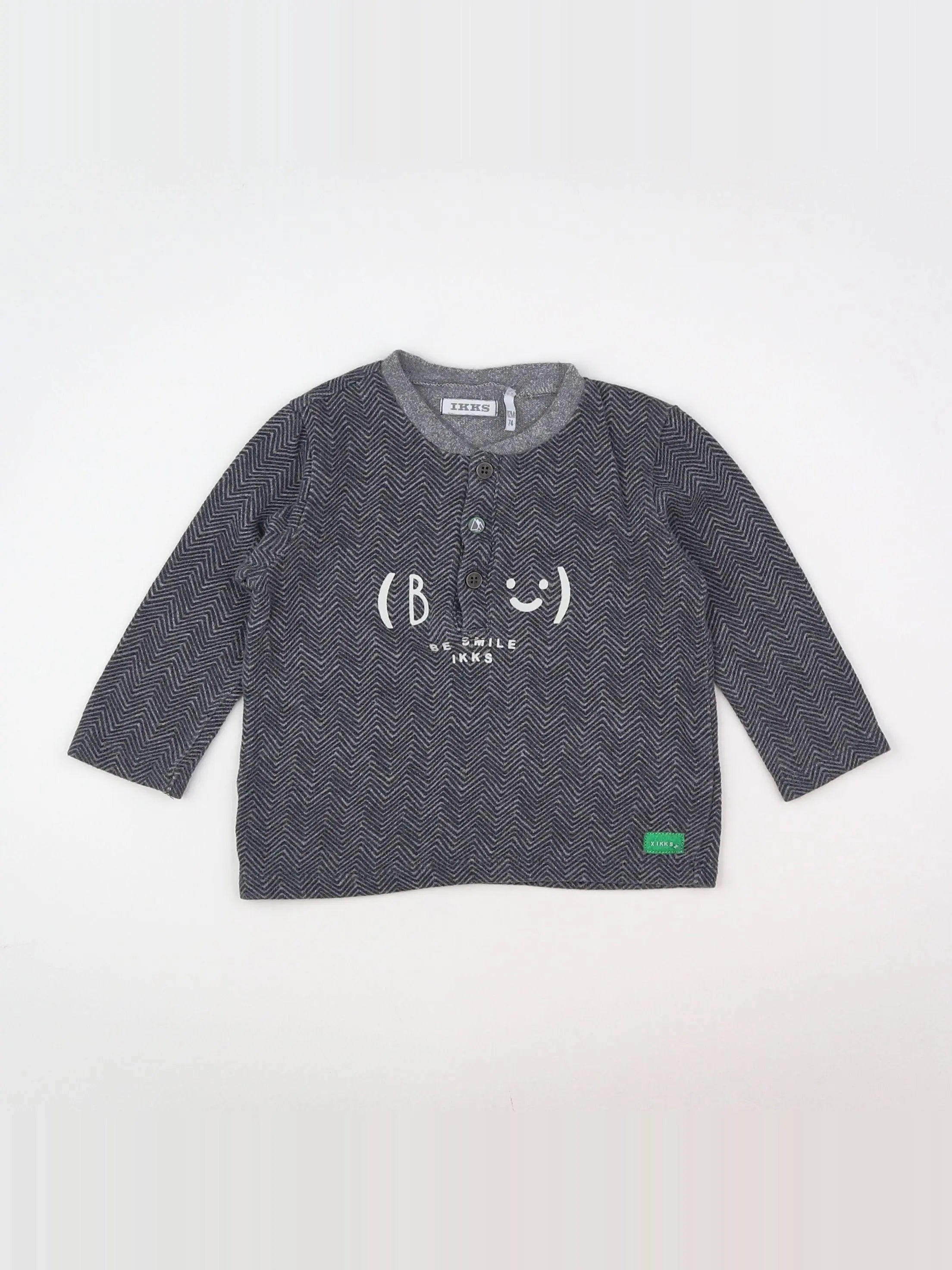 IKKS - tee-shirt gris - 12 mois