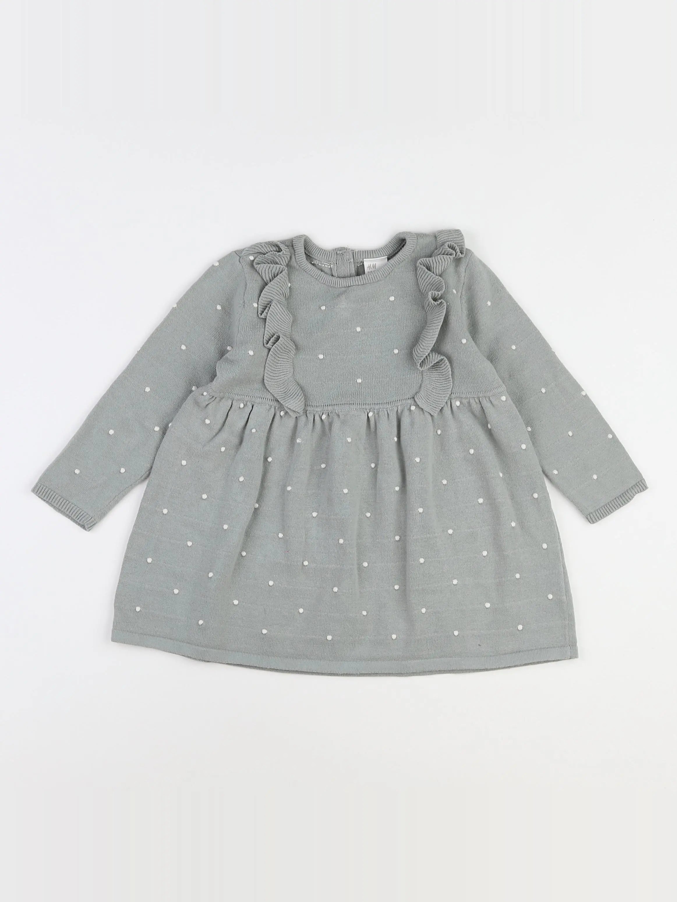 H&M - robe vert - 9/12 mois