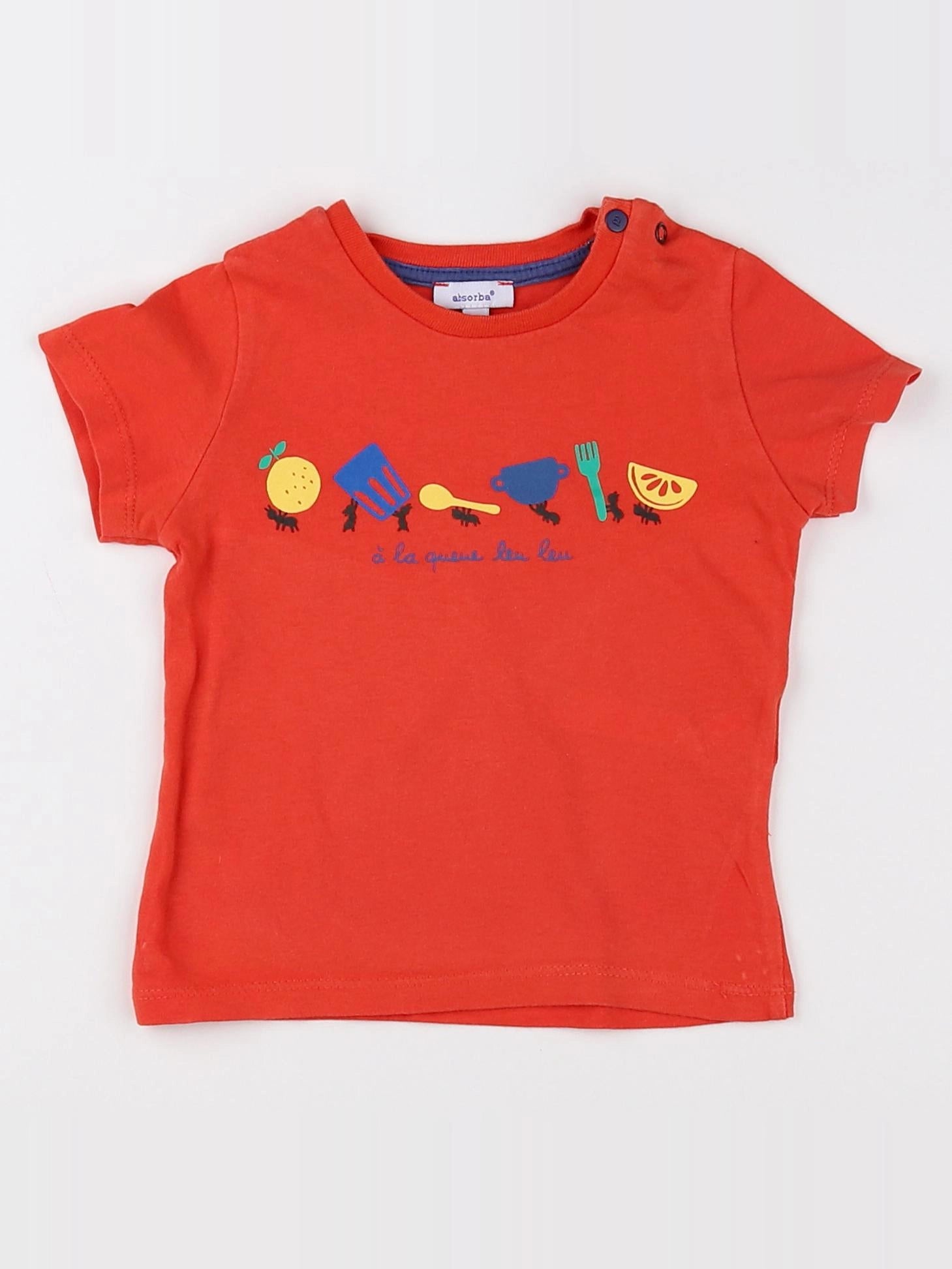 Absorba - tee-shirt orange - 12 mois