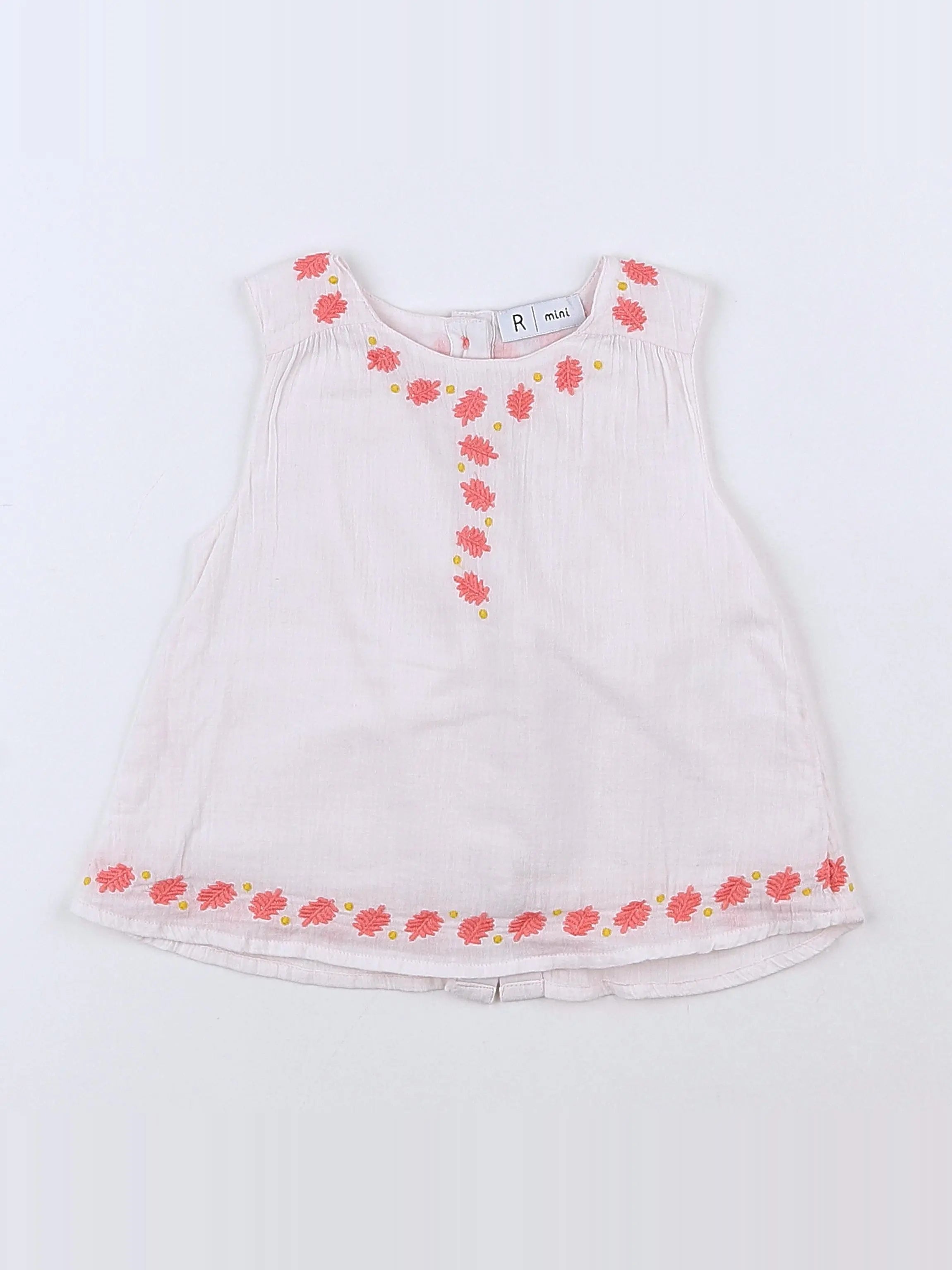 La Redoute - blouse blanc,rose - 18 mois