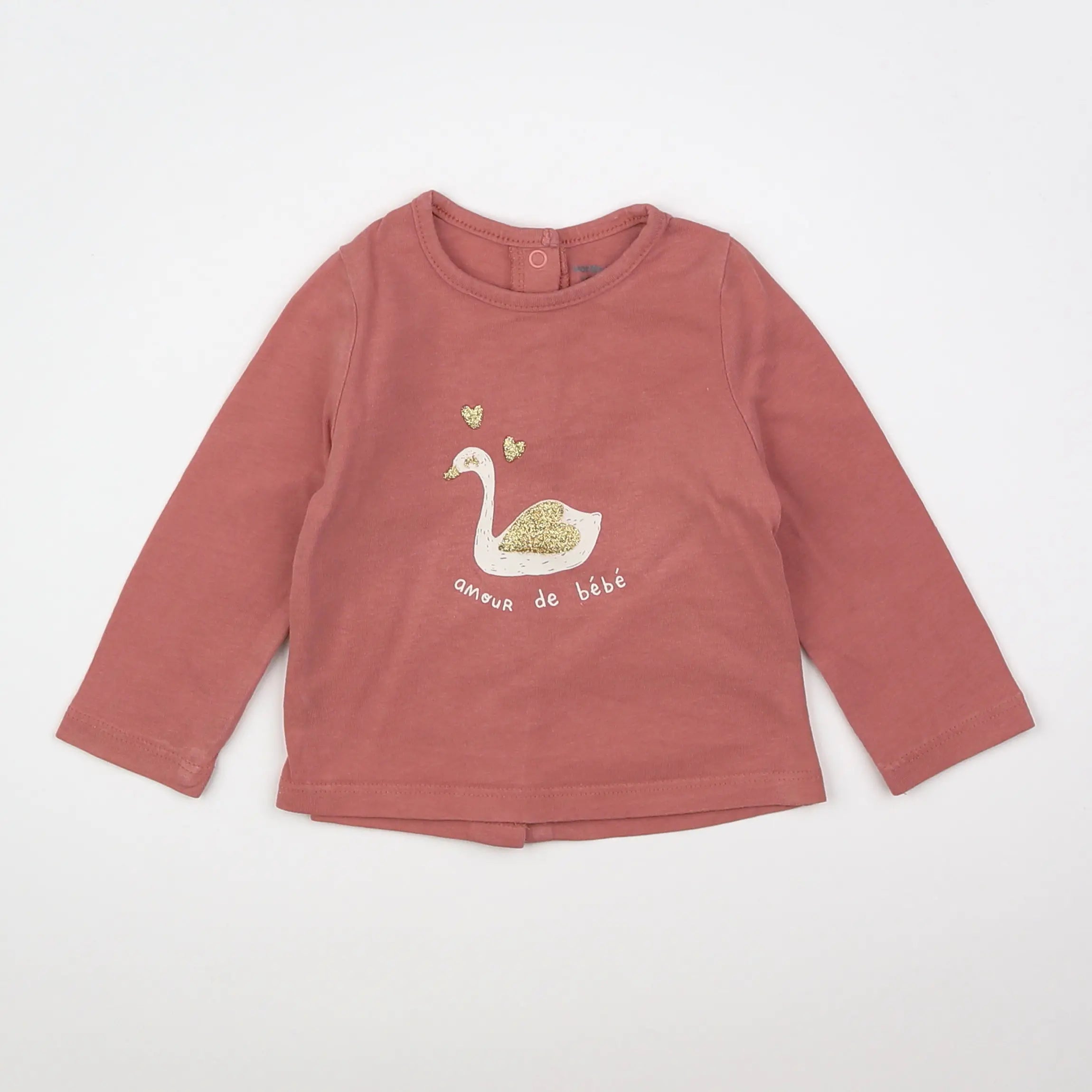 Vertbaudet - tee-shirt rose - 6 mois