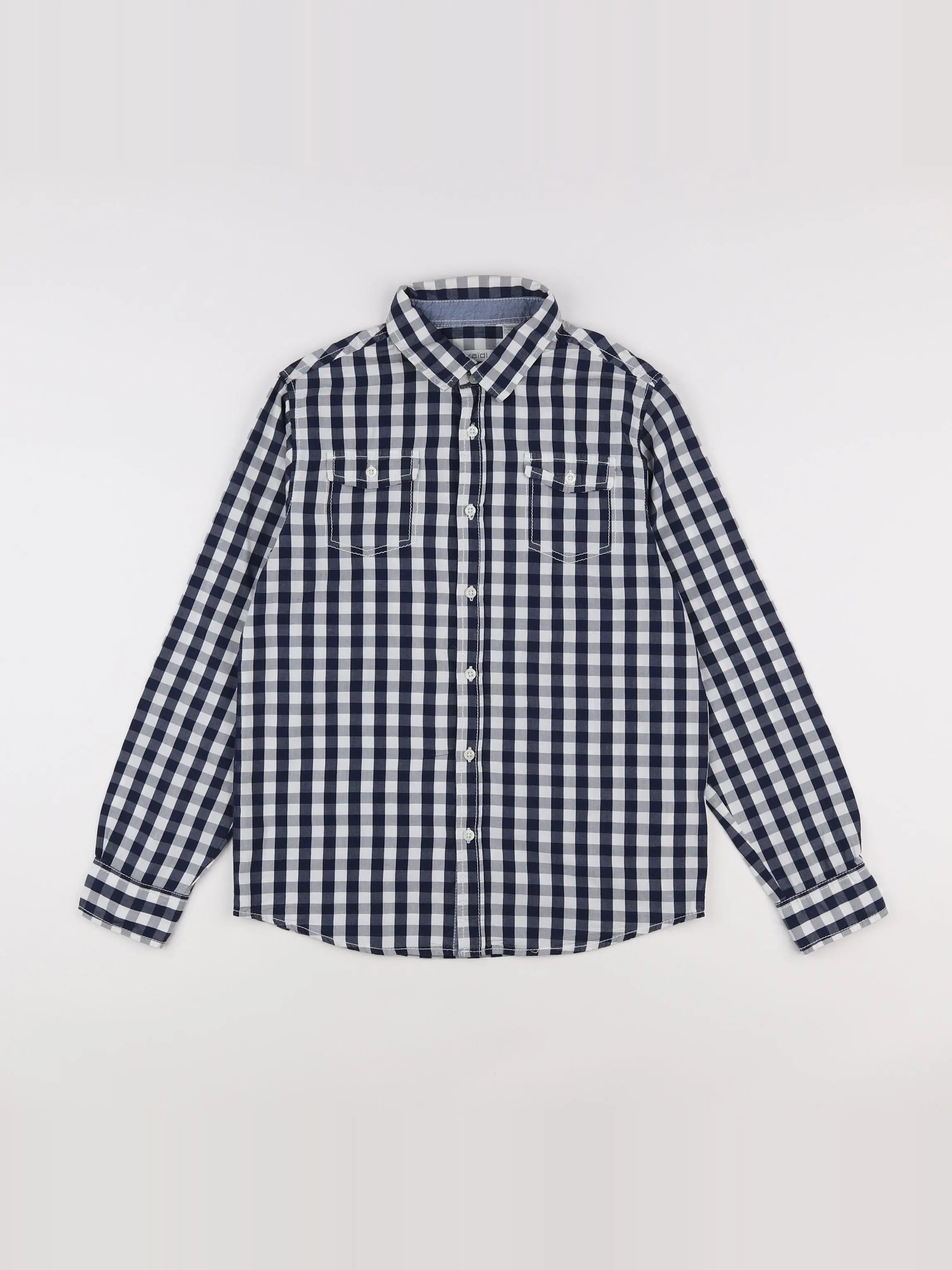 Okaidi - chemise blanc, bleu - 12 ans