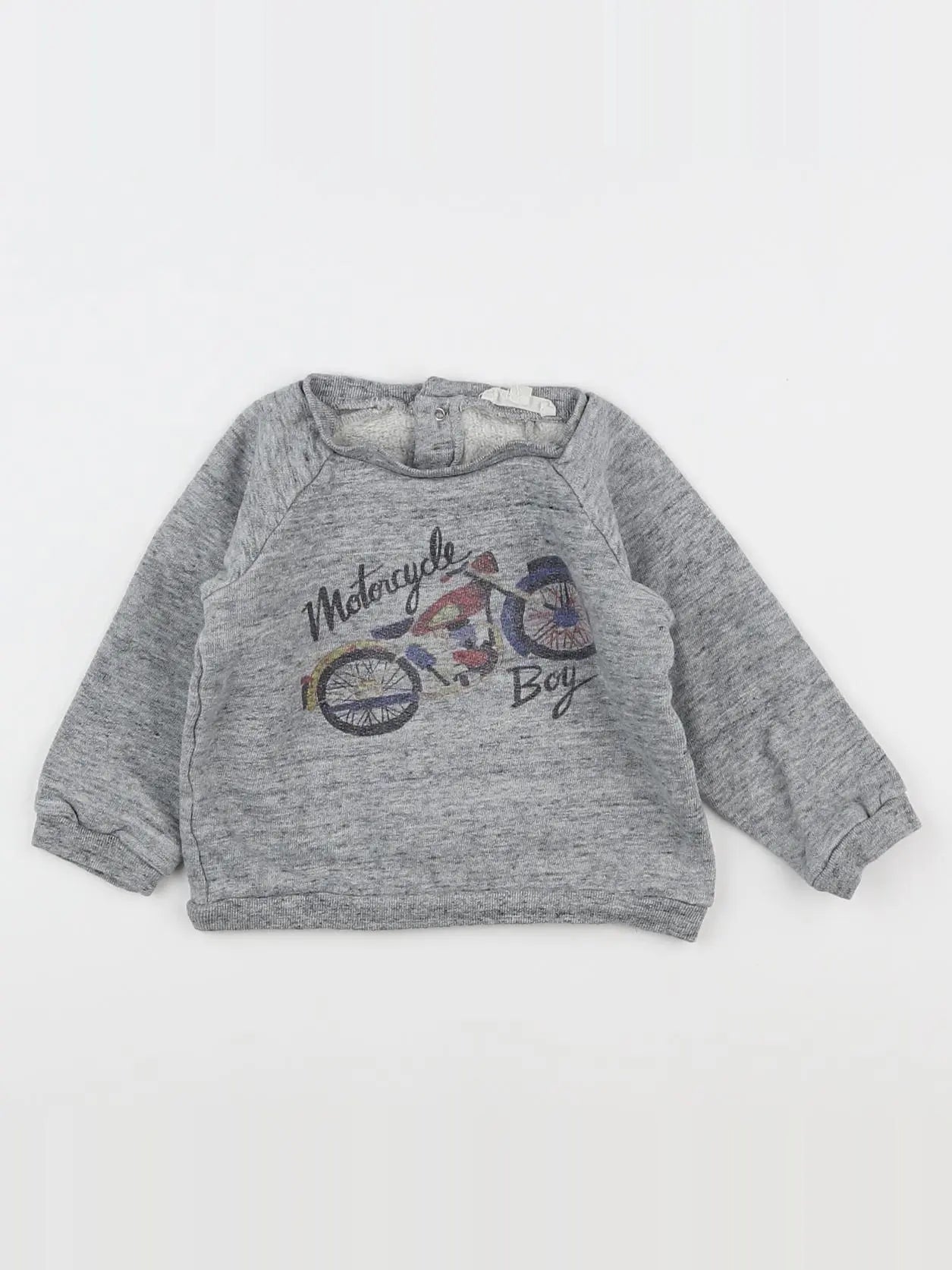 Hundred Pieces - sweat gris, rouge - 12 mois