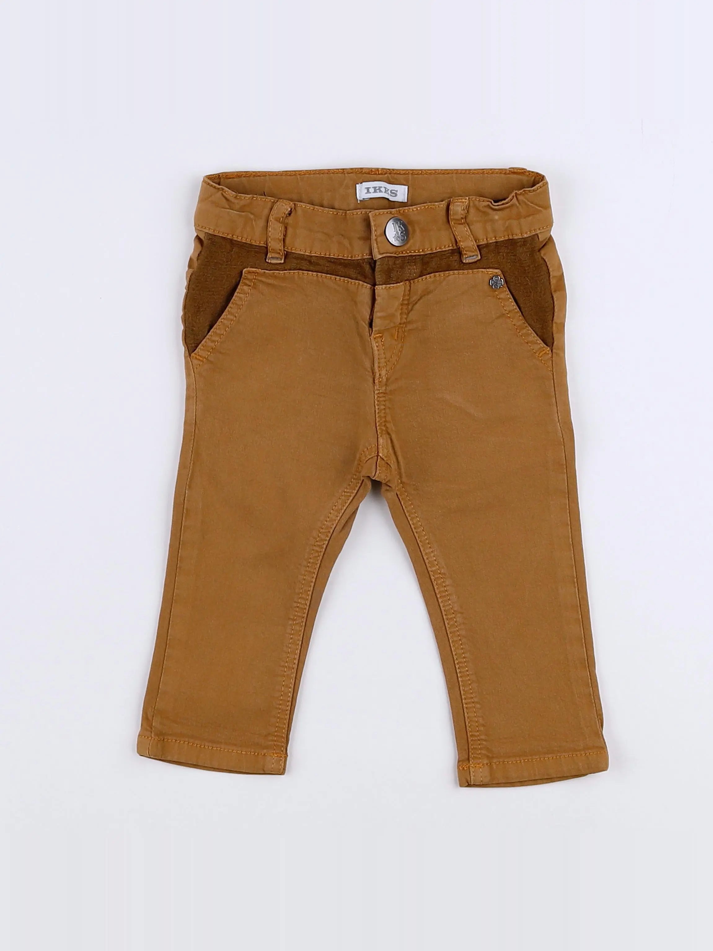 IKKS - jean jaune, marron - 6 mois