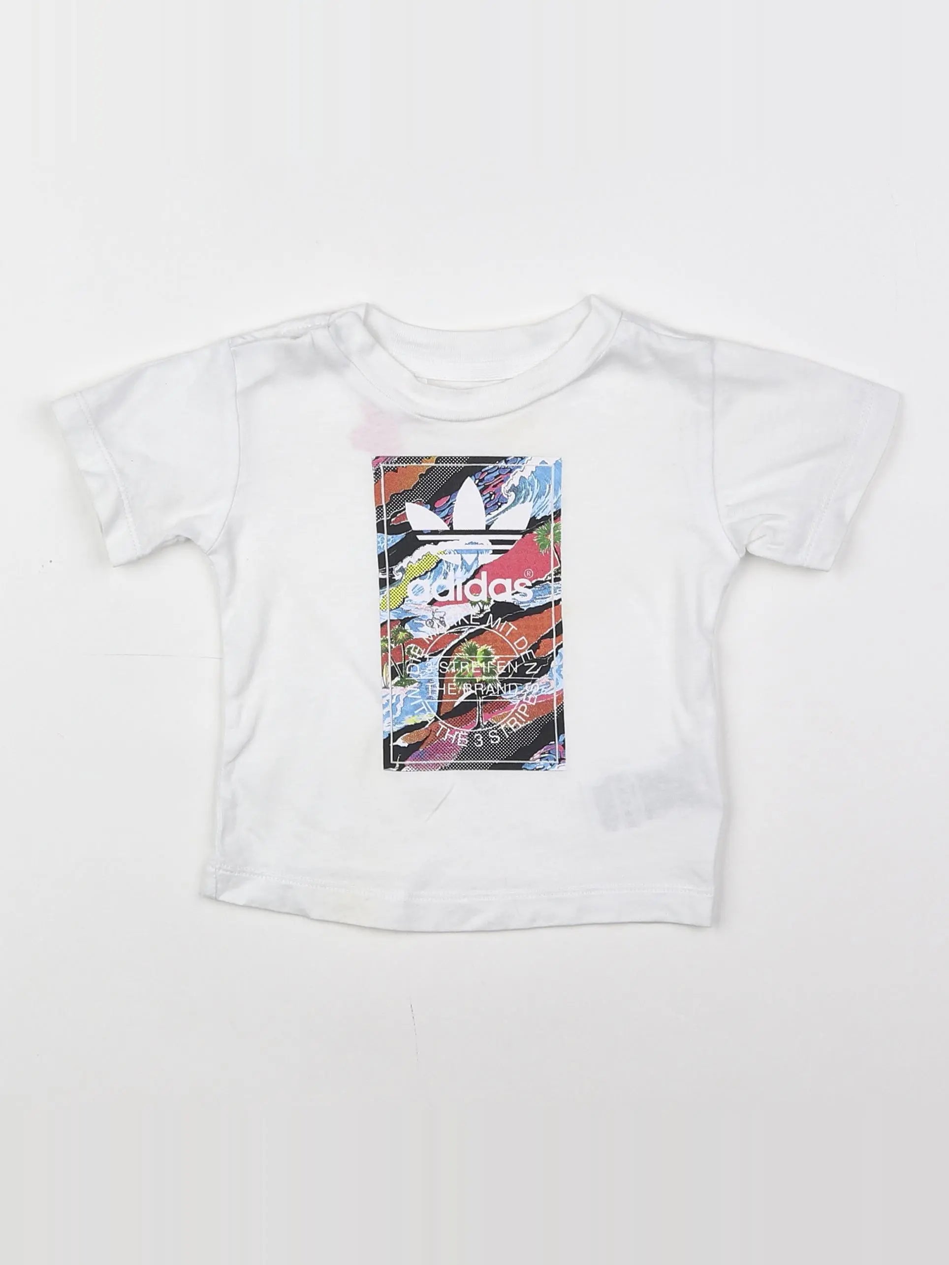 Adidas - tee-shirt blanc - 6/9 mois