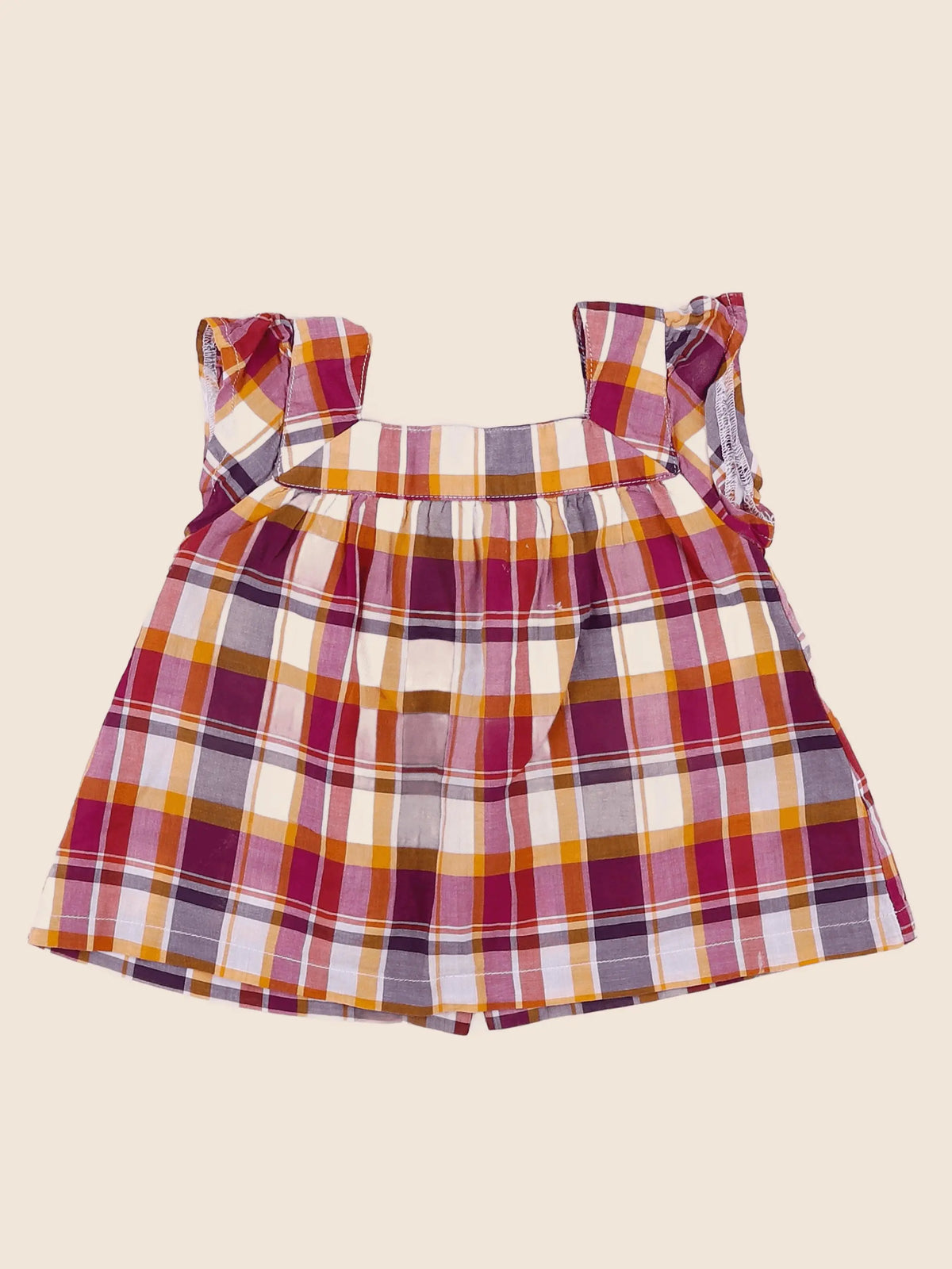 Vertbaudet - blouse violet, orange - 9 mois
