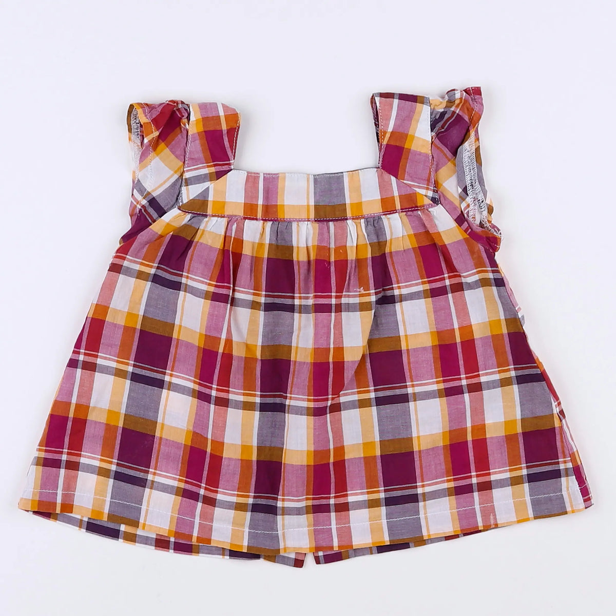 Vertbaudet - blouse violet, orange - 9 mois