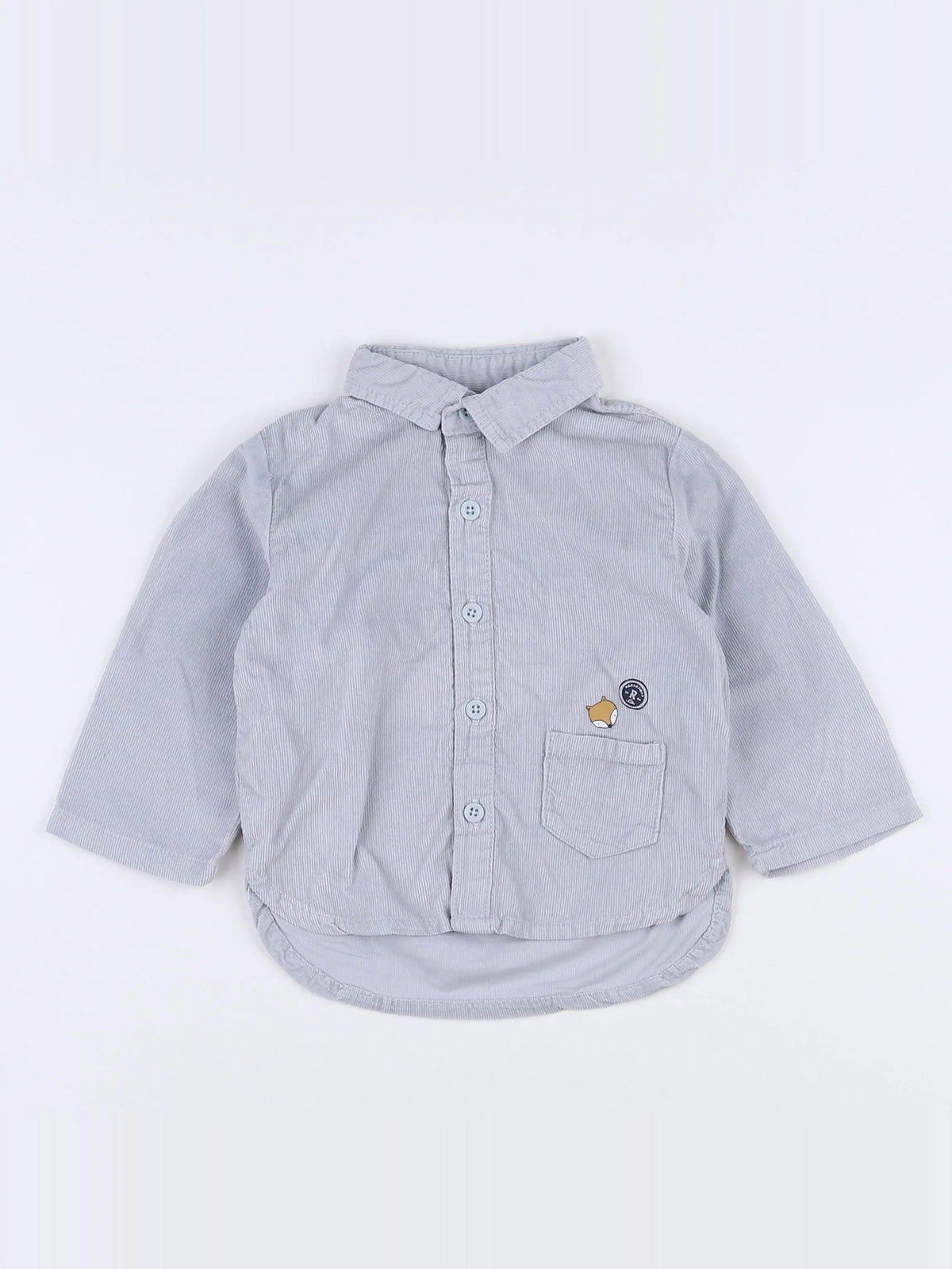 Vertbaudet - chemise bleu - 9 mois