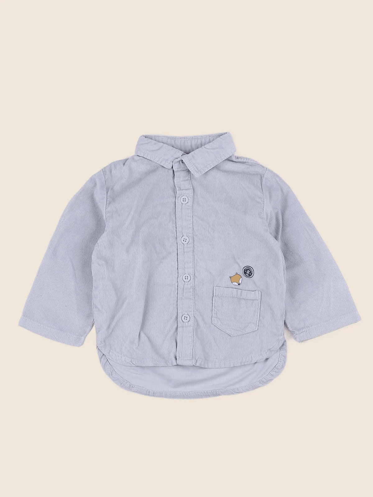 Vertbaudet - chemise bleu - 9 mois
