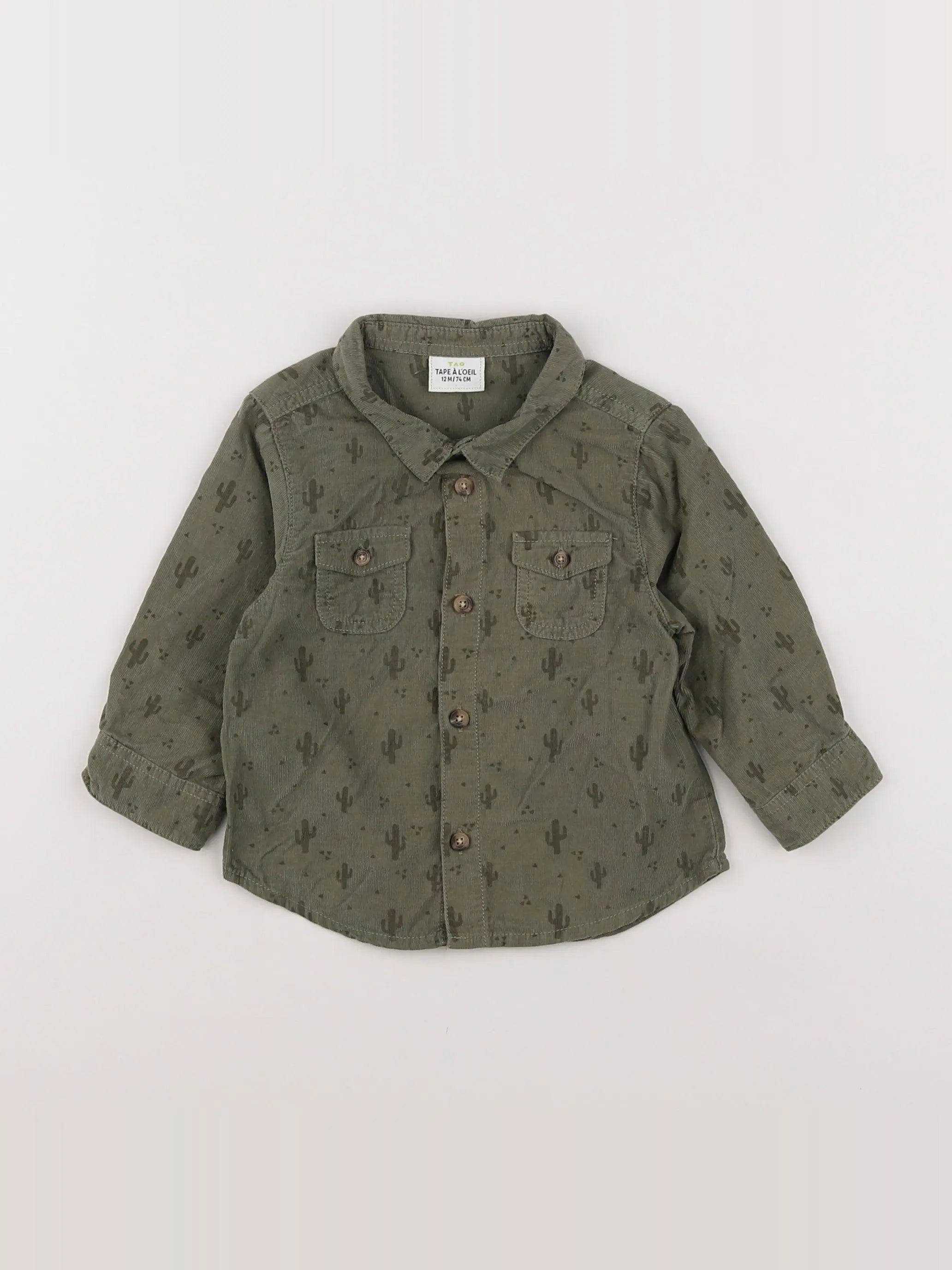 Tape à l'oeil - chemise vert - 12 mois