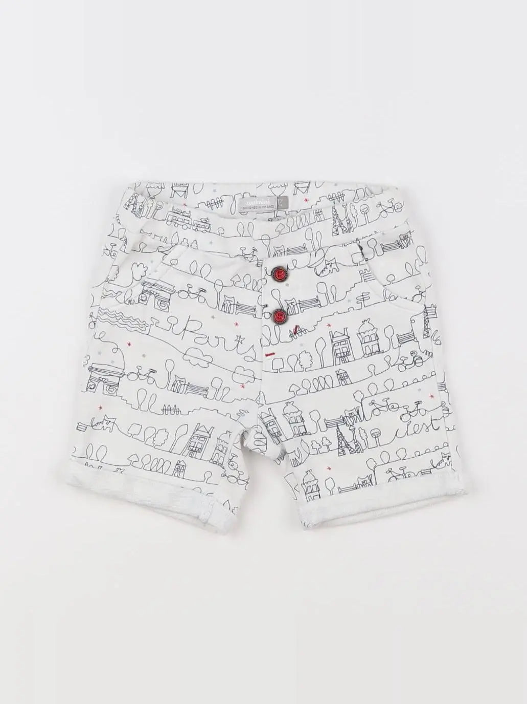 Catimini - short blanc - 12 mois
