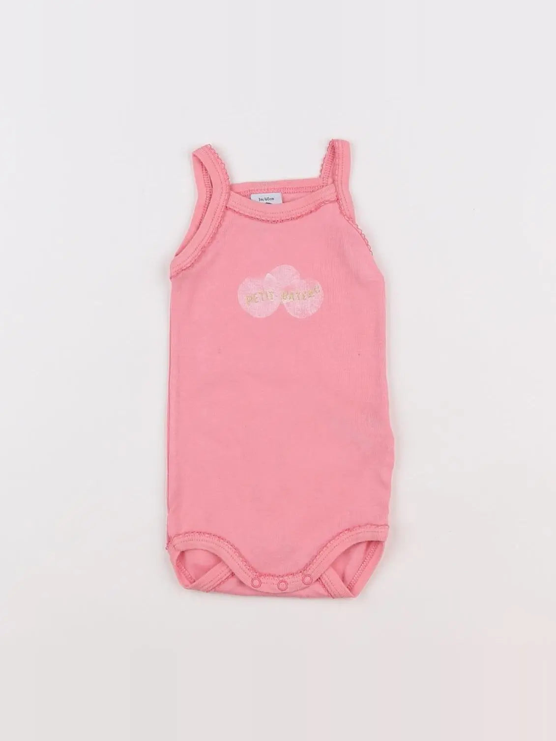 Petit Bateau - body rose - 3 mois