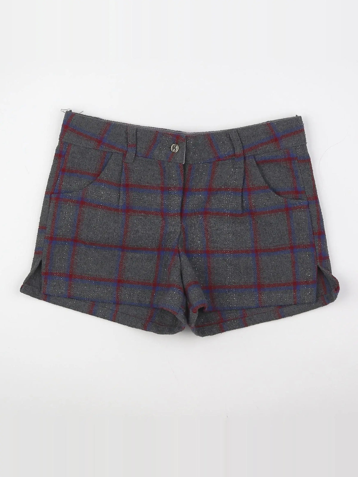 Vertbaudet - short gris, rouge - 8 ans