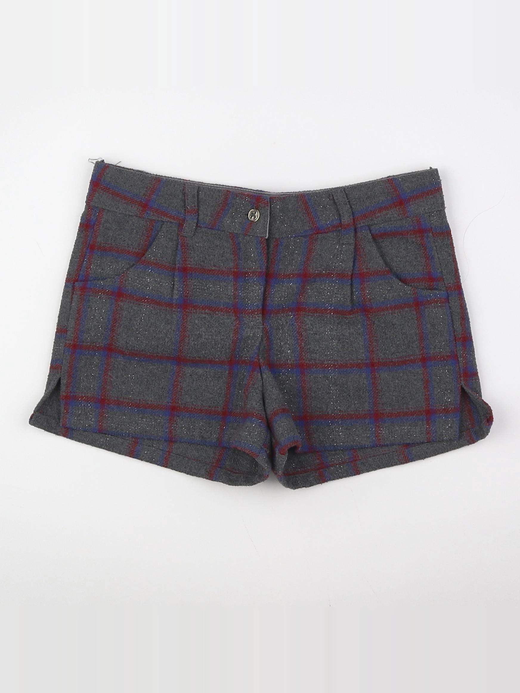 Vertbaudet - short gris, rouge - 8 ans