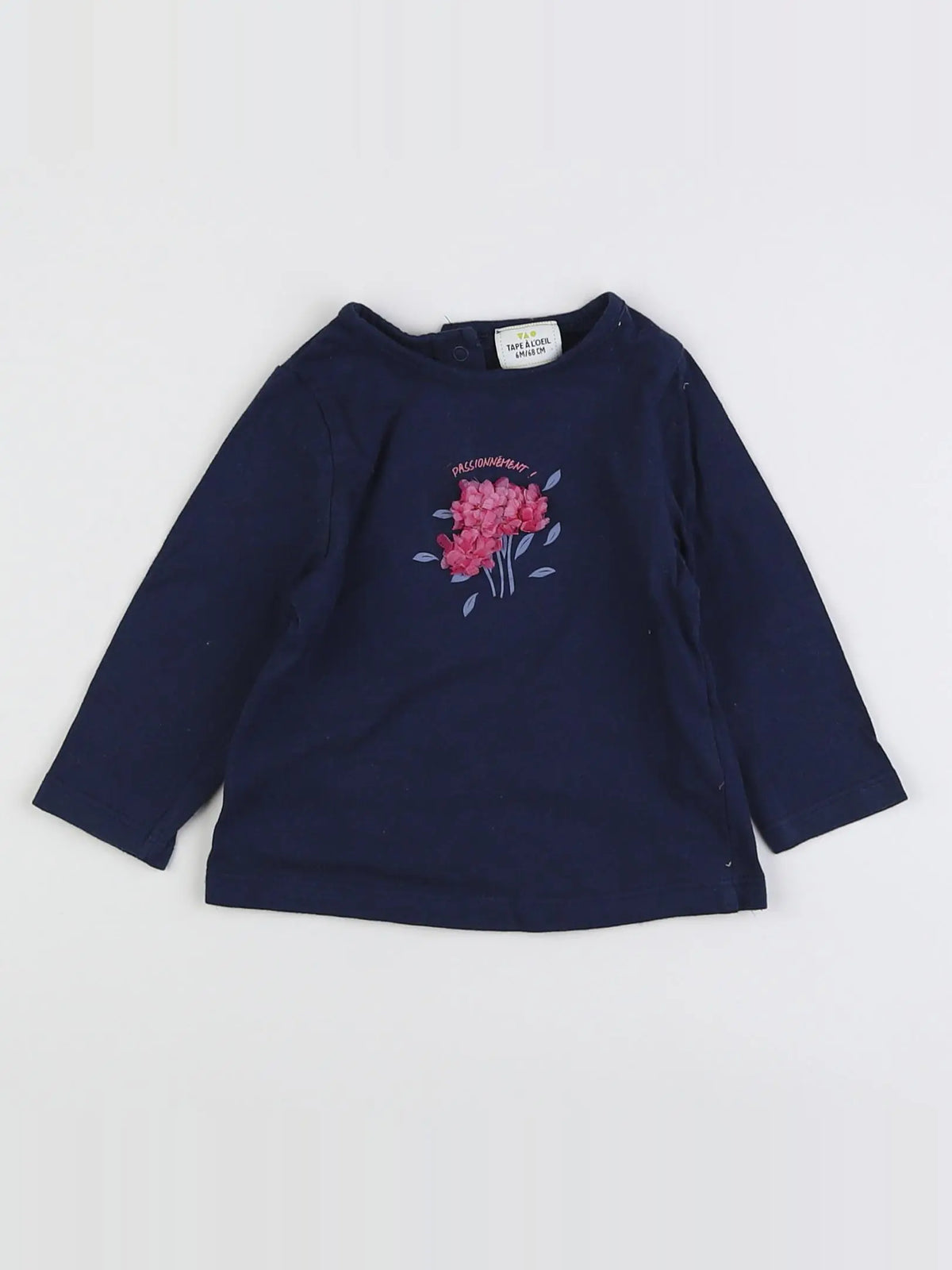 Tape à l'oeil - tee-shirt bleu - 6 mois