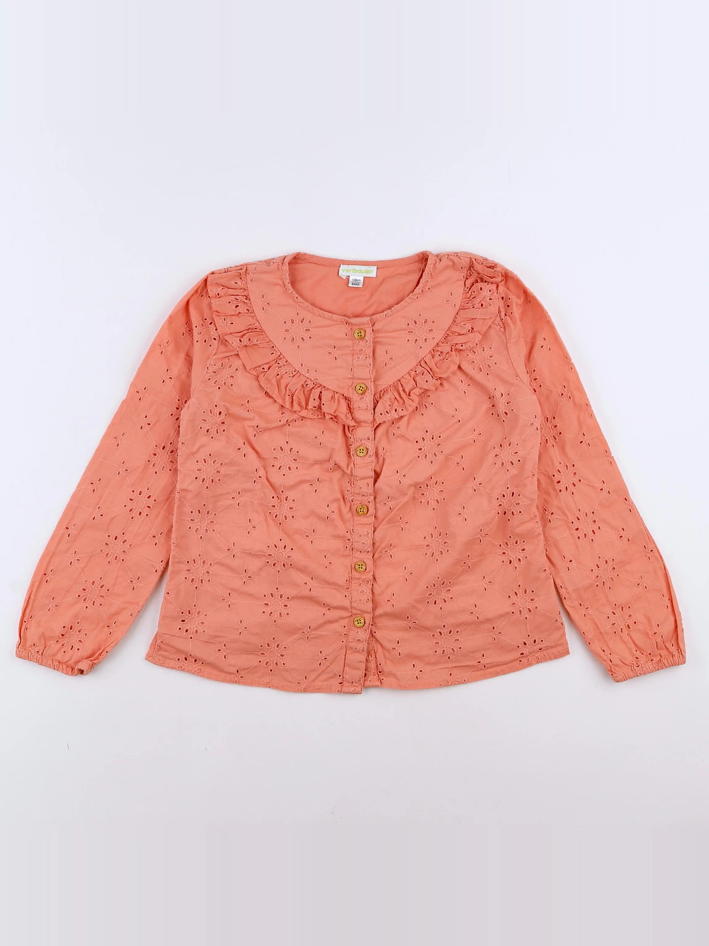 Vertbaudet - blouse orange - 8 ans