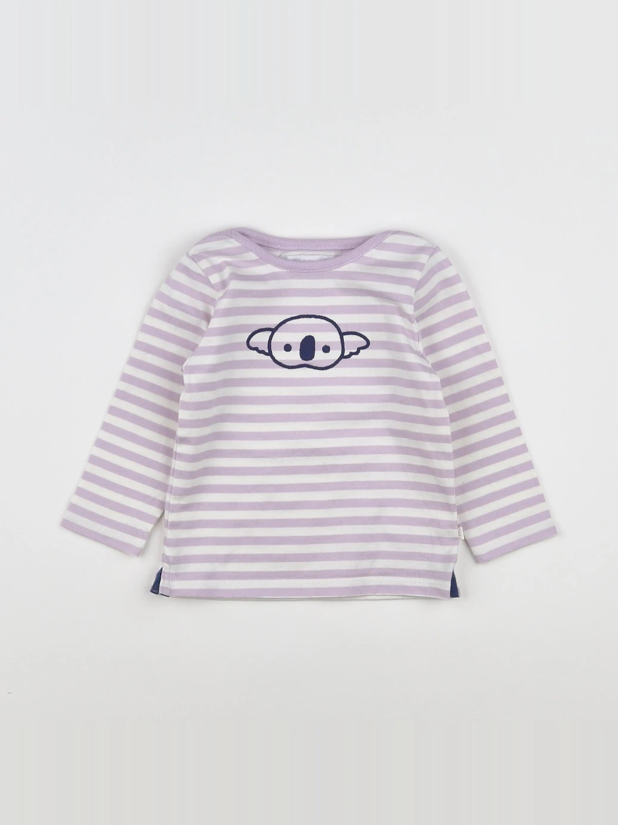 Cadet Rousselle - tee-shirt blanc, violet - 12 mois