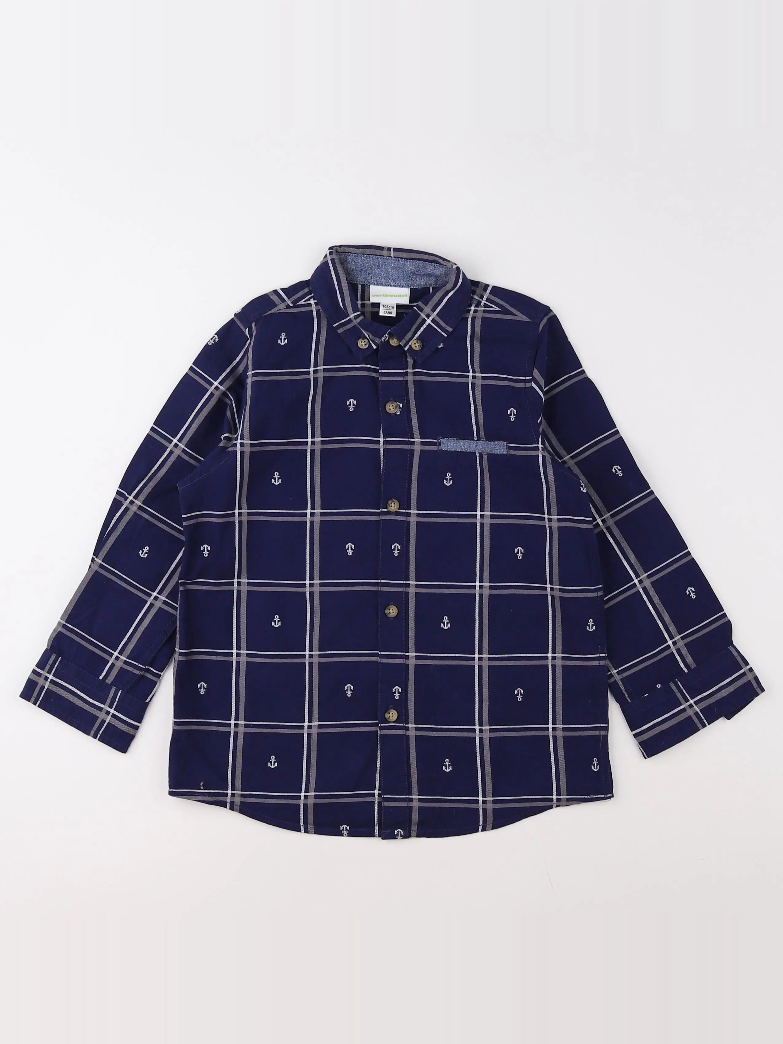 Vertbaudet - chemise bleu - 5 ans