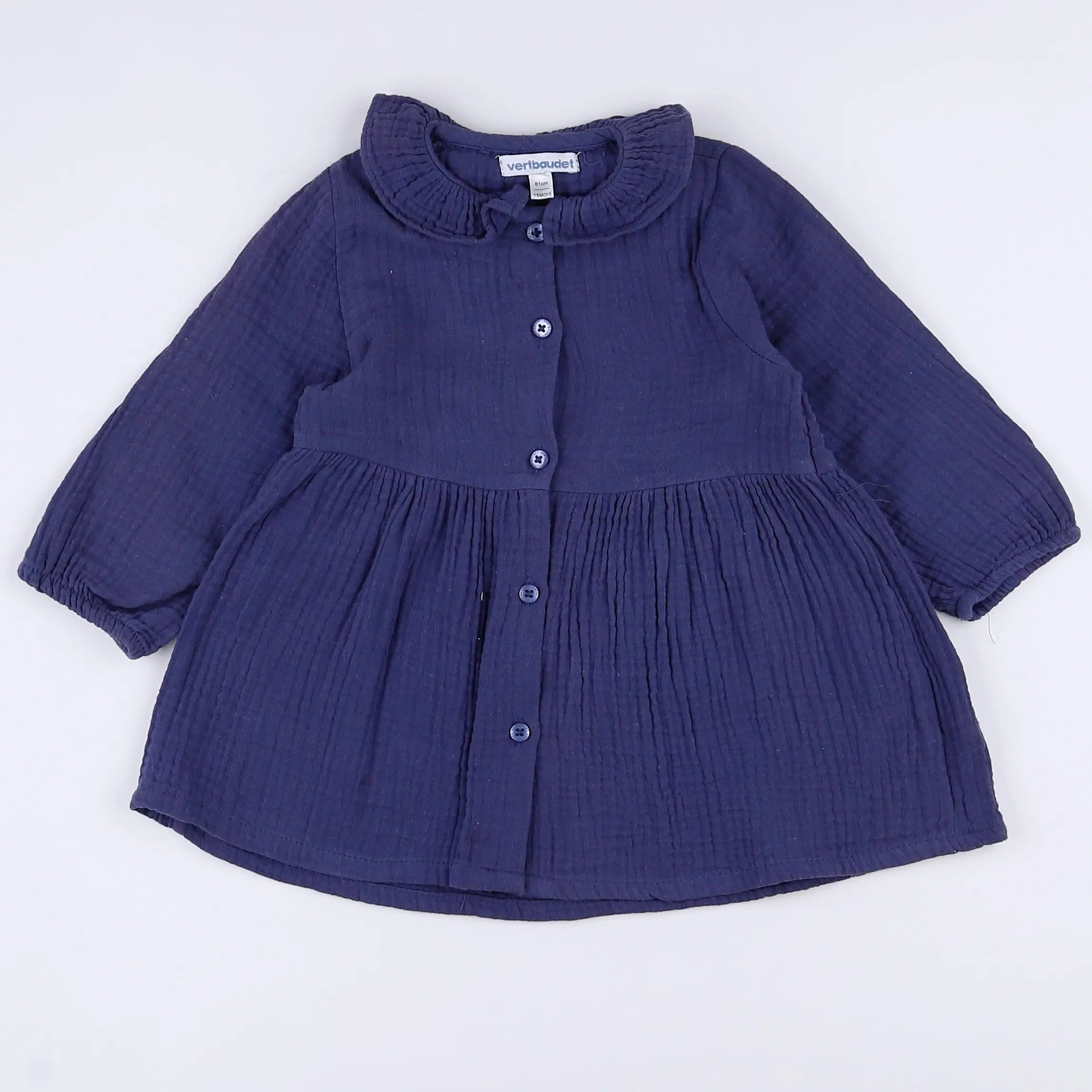 Vertbaudet - robe bleu - 18 mois