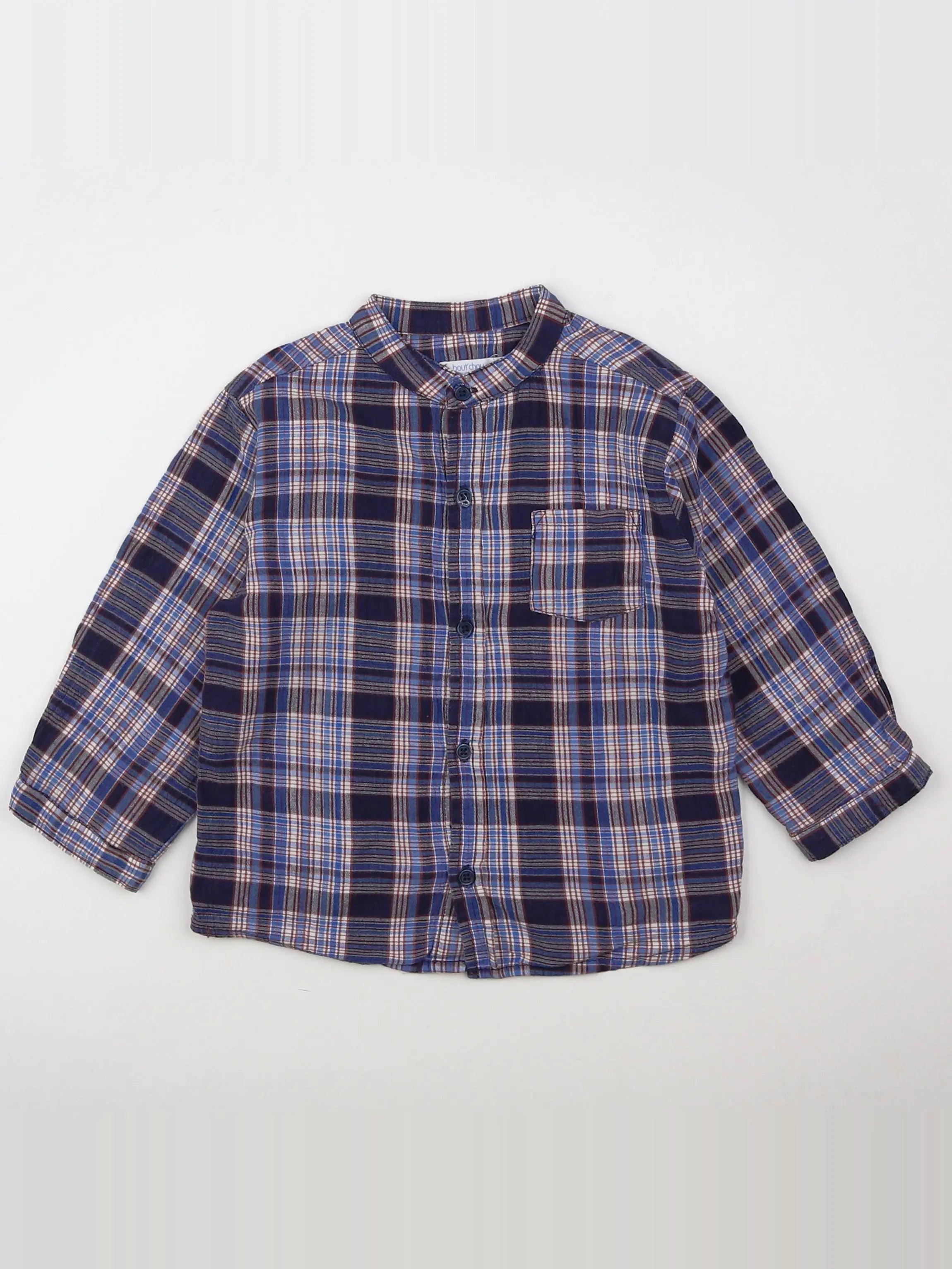 Boutchou - chemise bleu - 18 mois