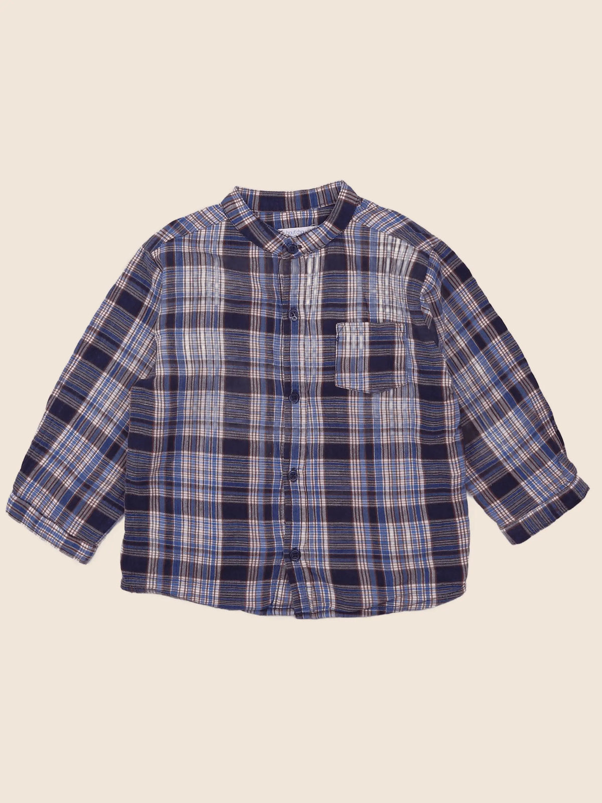 Boutchou - chemise bleu - 18 mois