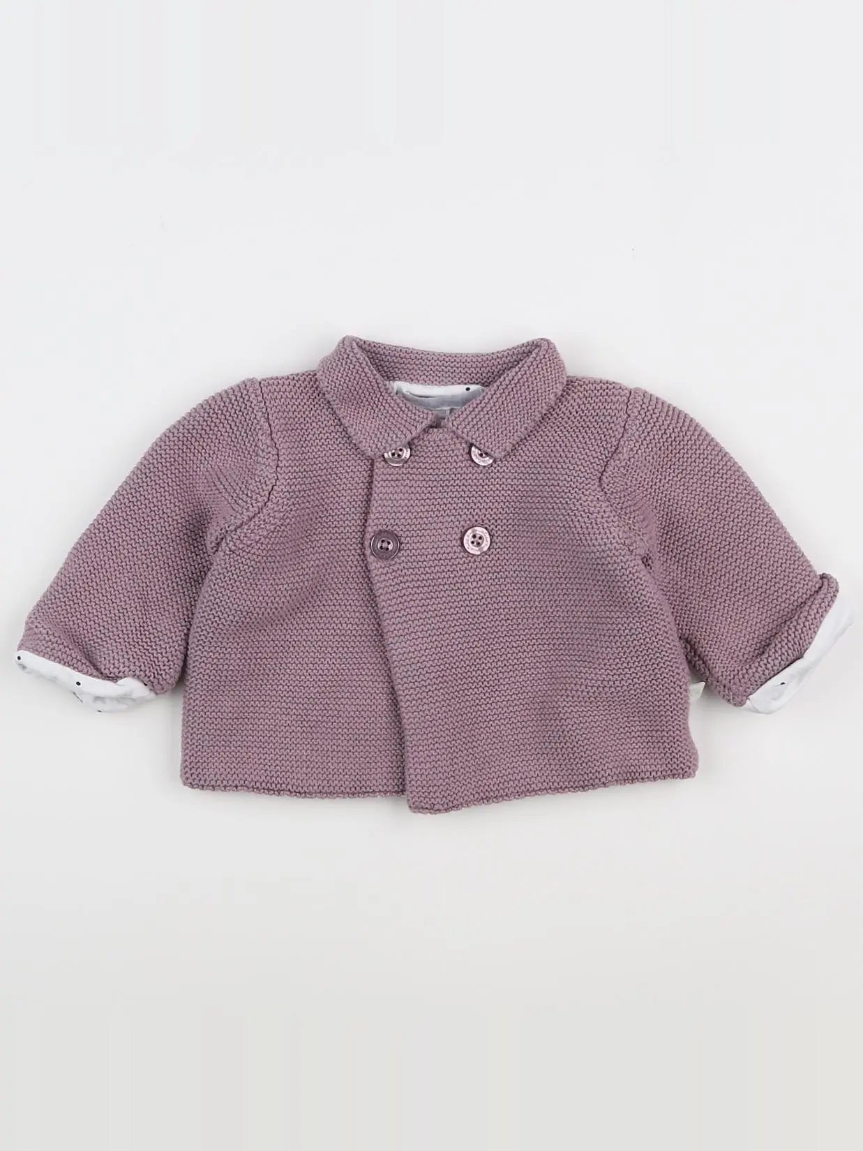 Cadet Rousselle - gilet violet - 3 mois