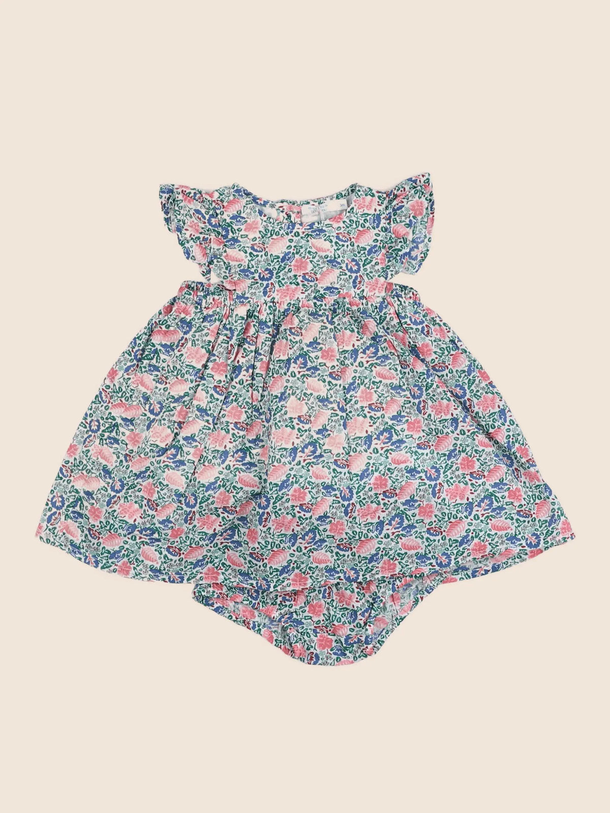Boutchou - robe vert, multicolore - 3 mois