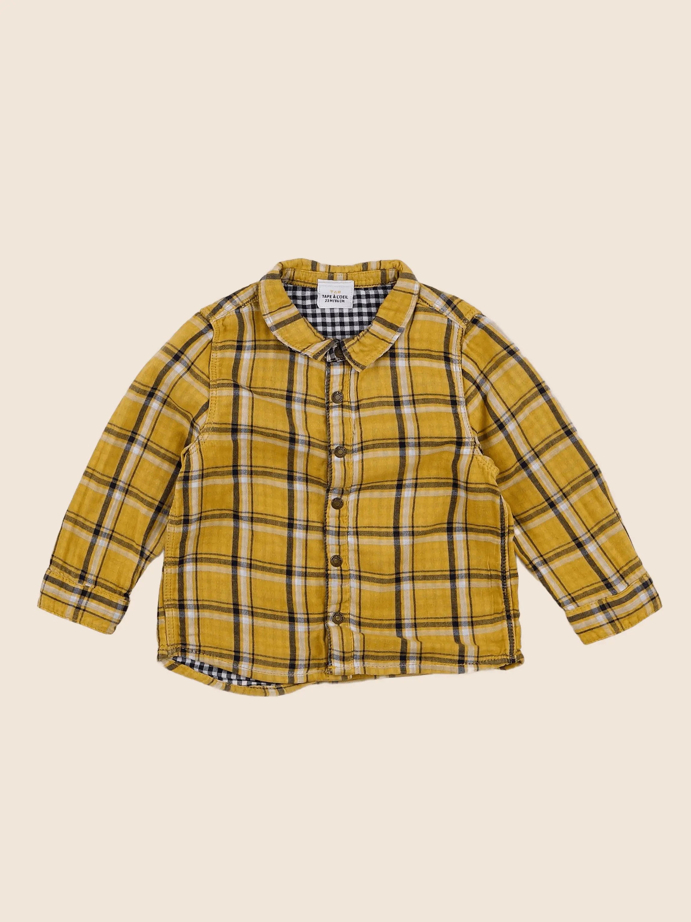 Tape à l'oeil - chemise jaune - 2 ans