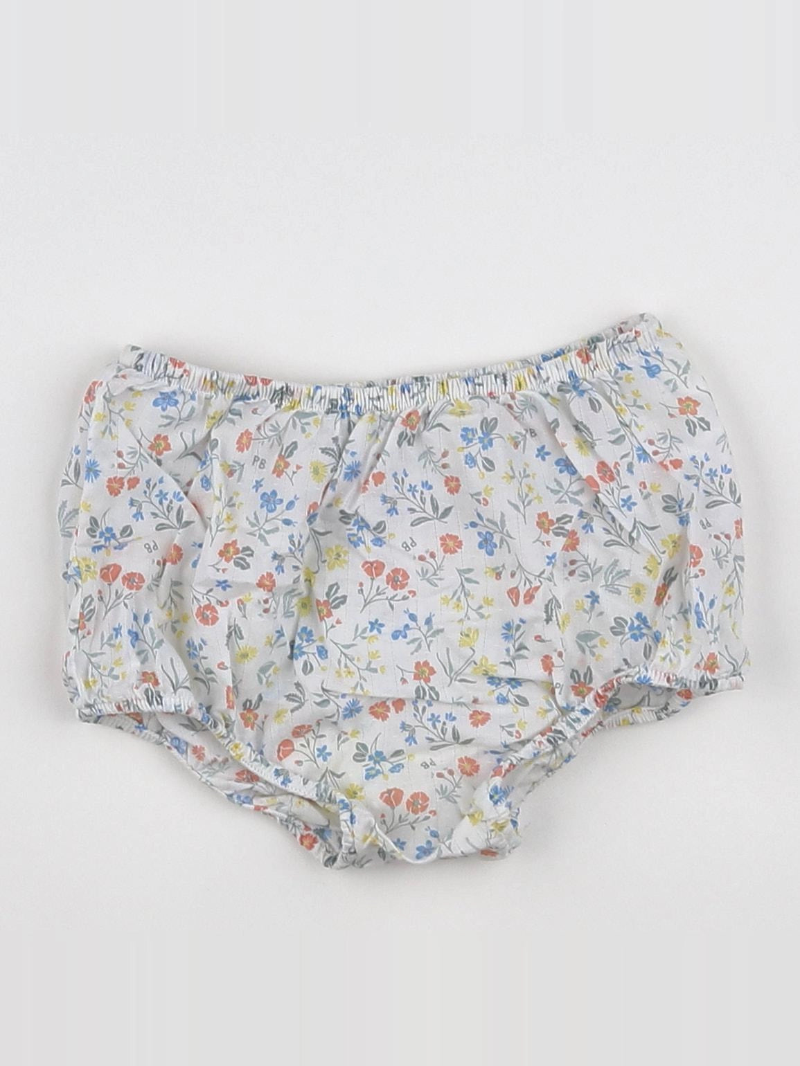 Petit Bateau - bloomer blanc, jaune, multicolore - 12 mois
