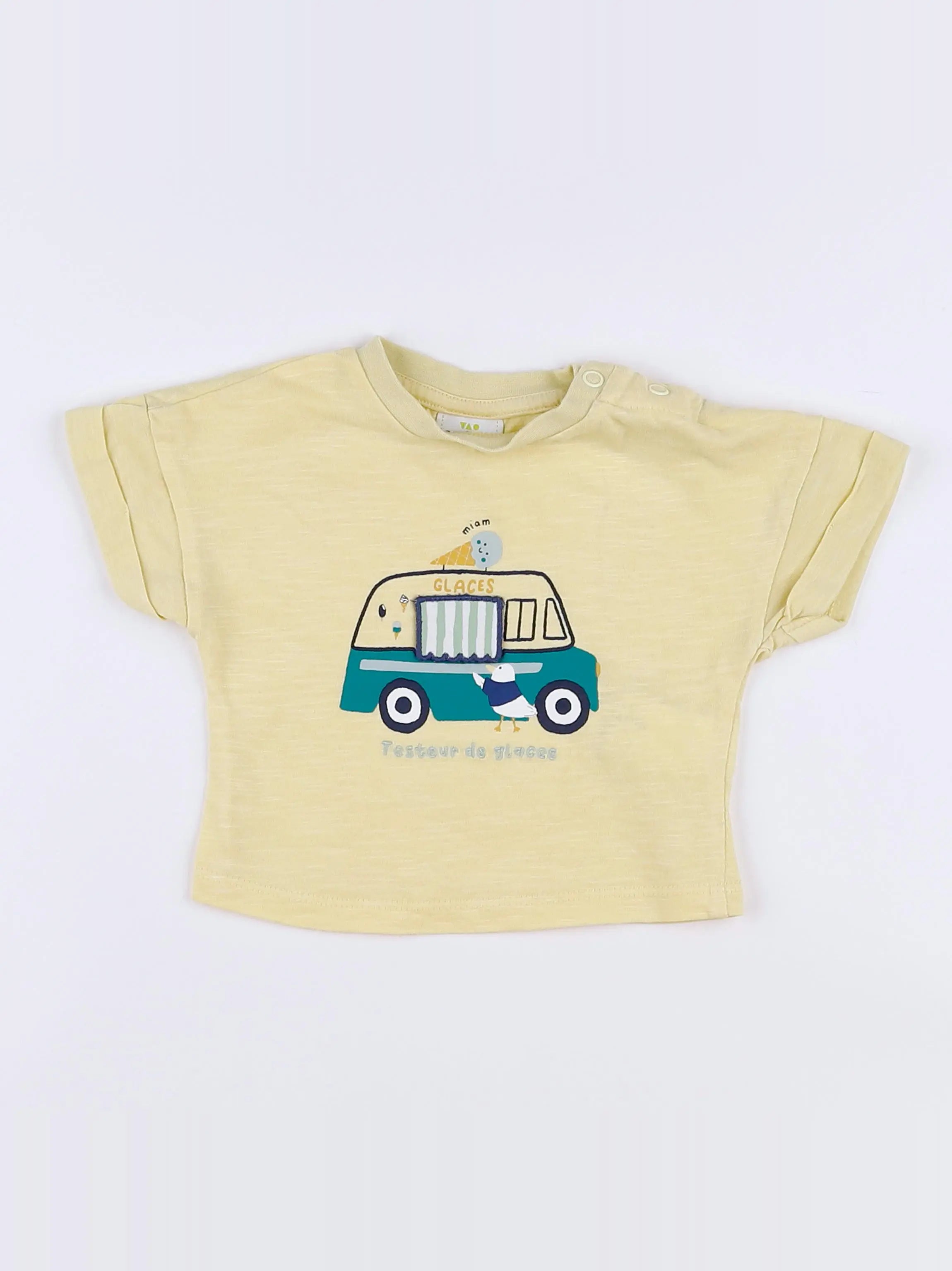 Tape à l'oeil - tee-shirt jaune - 3 mois