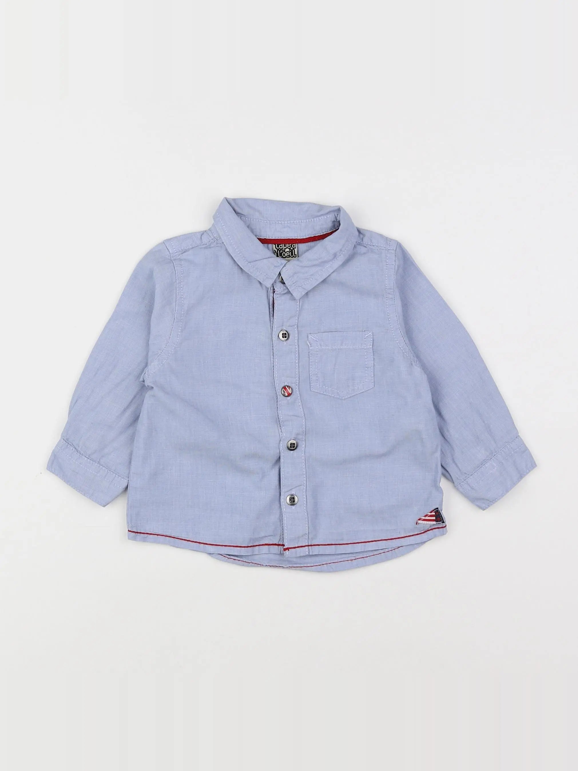 Tape à l'oeil - chemise bleu - 6 mois