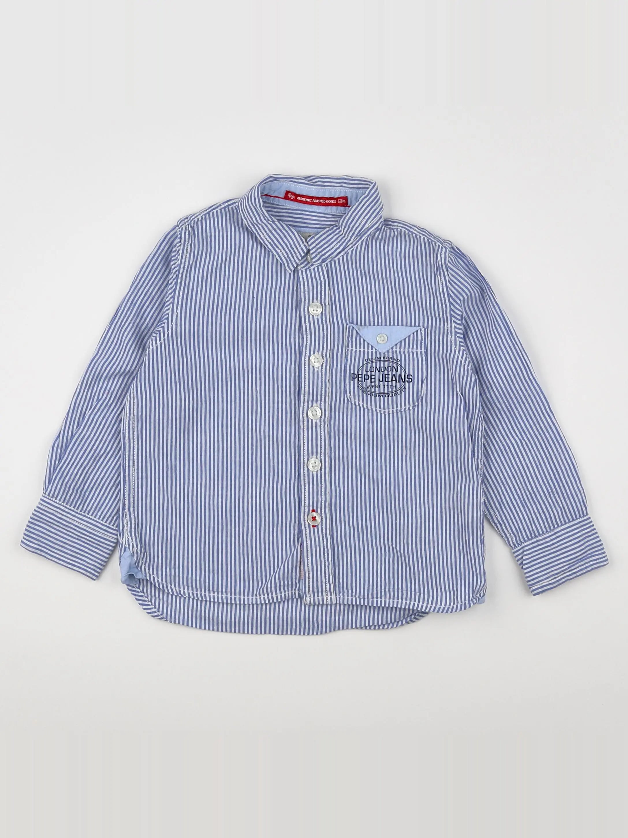 Pepe Jeans - chemise bleu - 2 ans