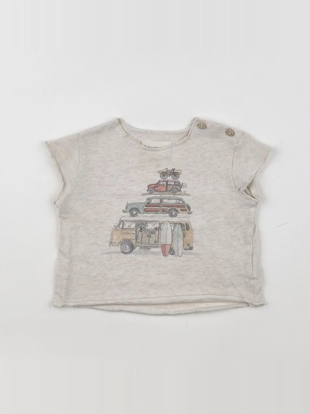Arsène et les pipelettes - tee-shirt beige, multicolore - 6 mois