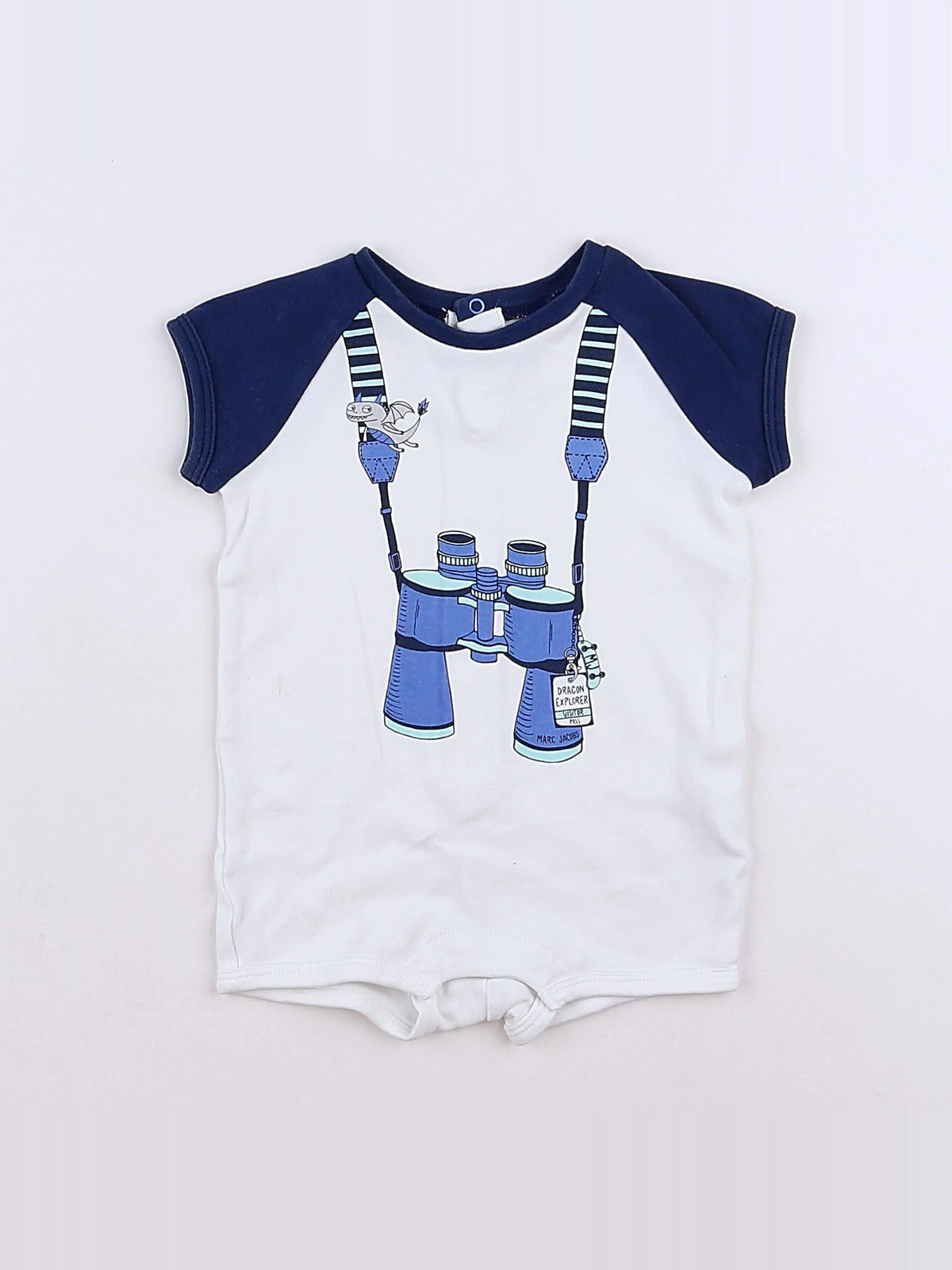 Little marc jacobs - combinaison blanc, bleu - 3 mois