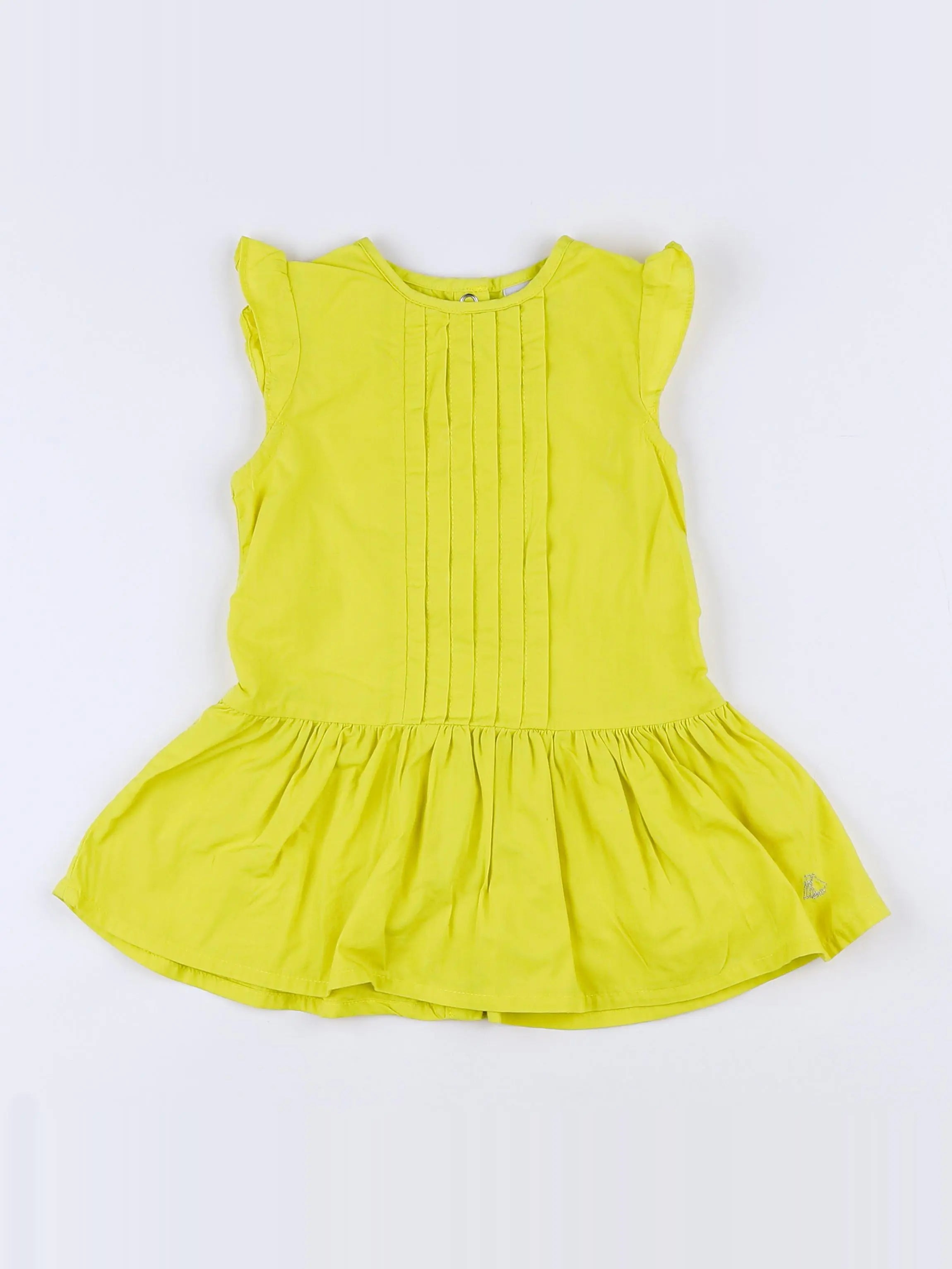 Petit Bateau - robe jaune - 12 mois