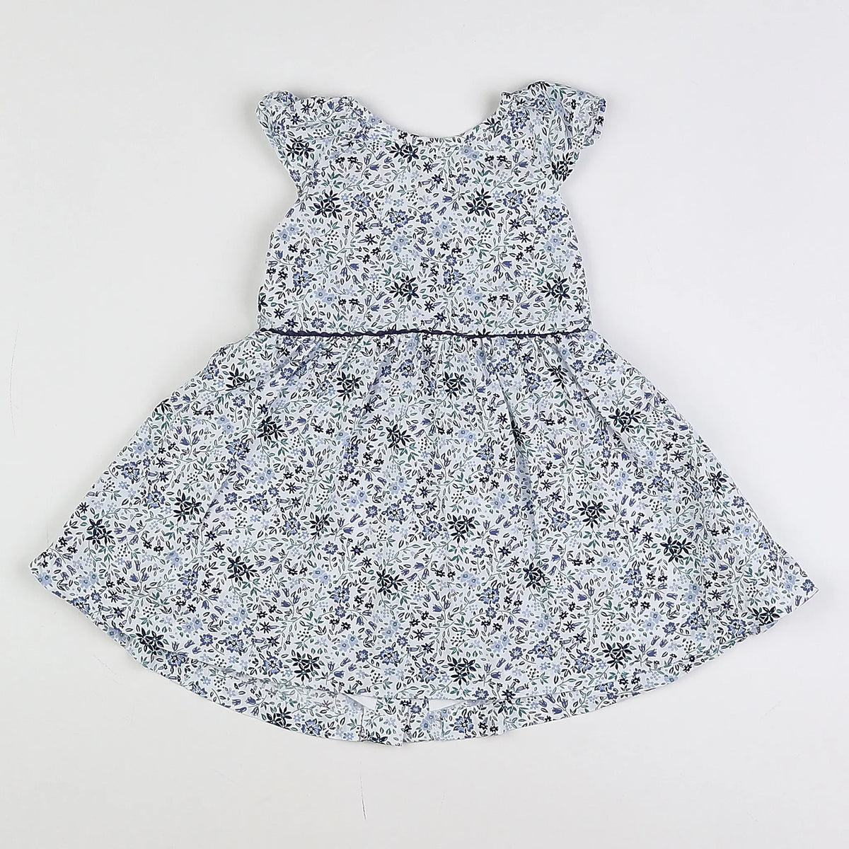 Vertbaudet - robe blanc, bleu - 18 mois
