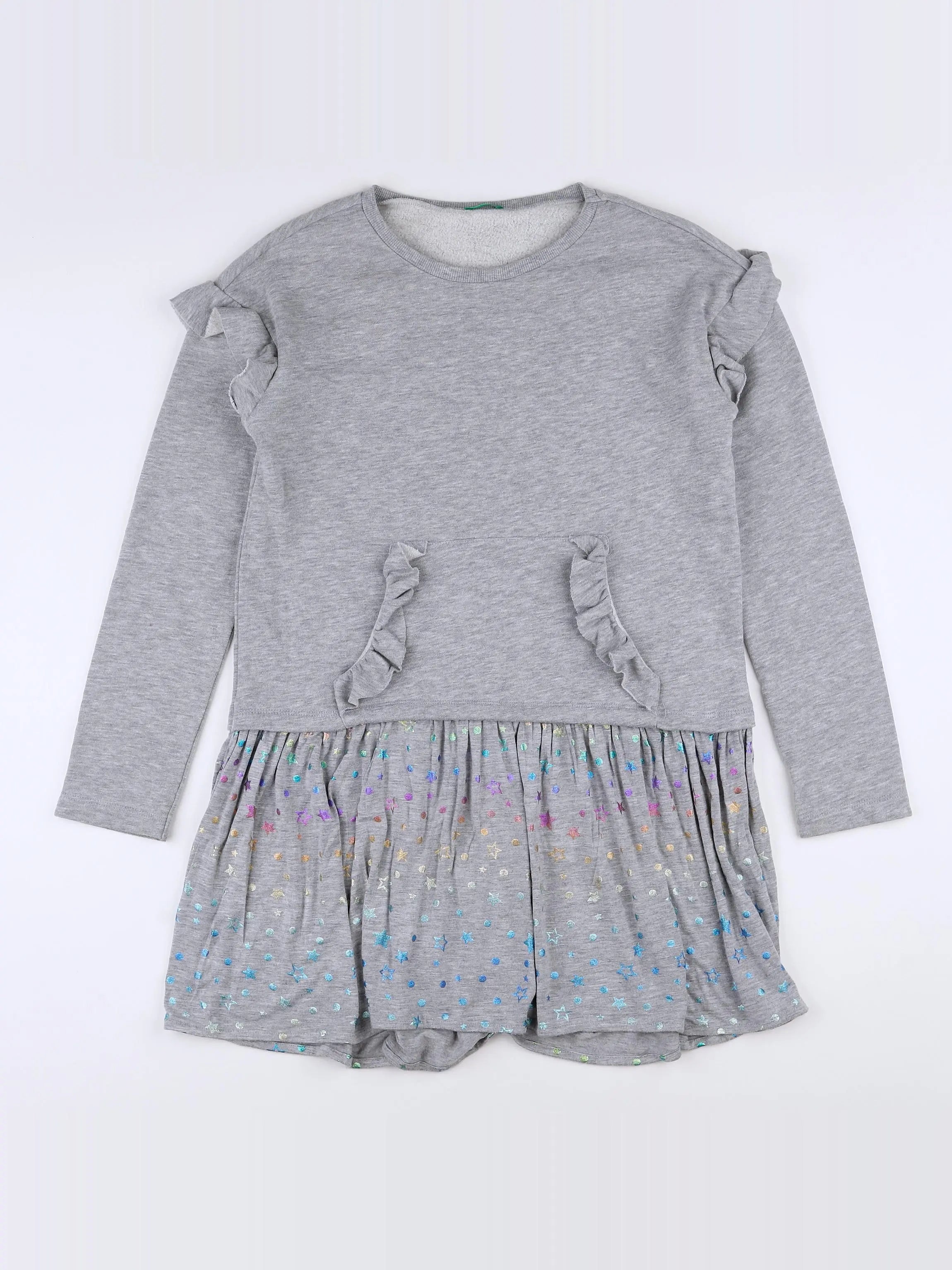 Benetton - robe gris - 11/12 ans