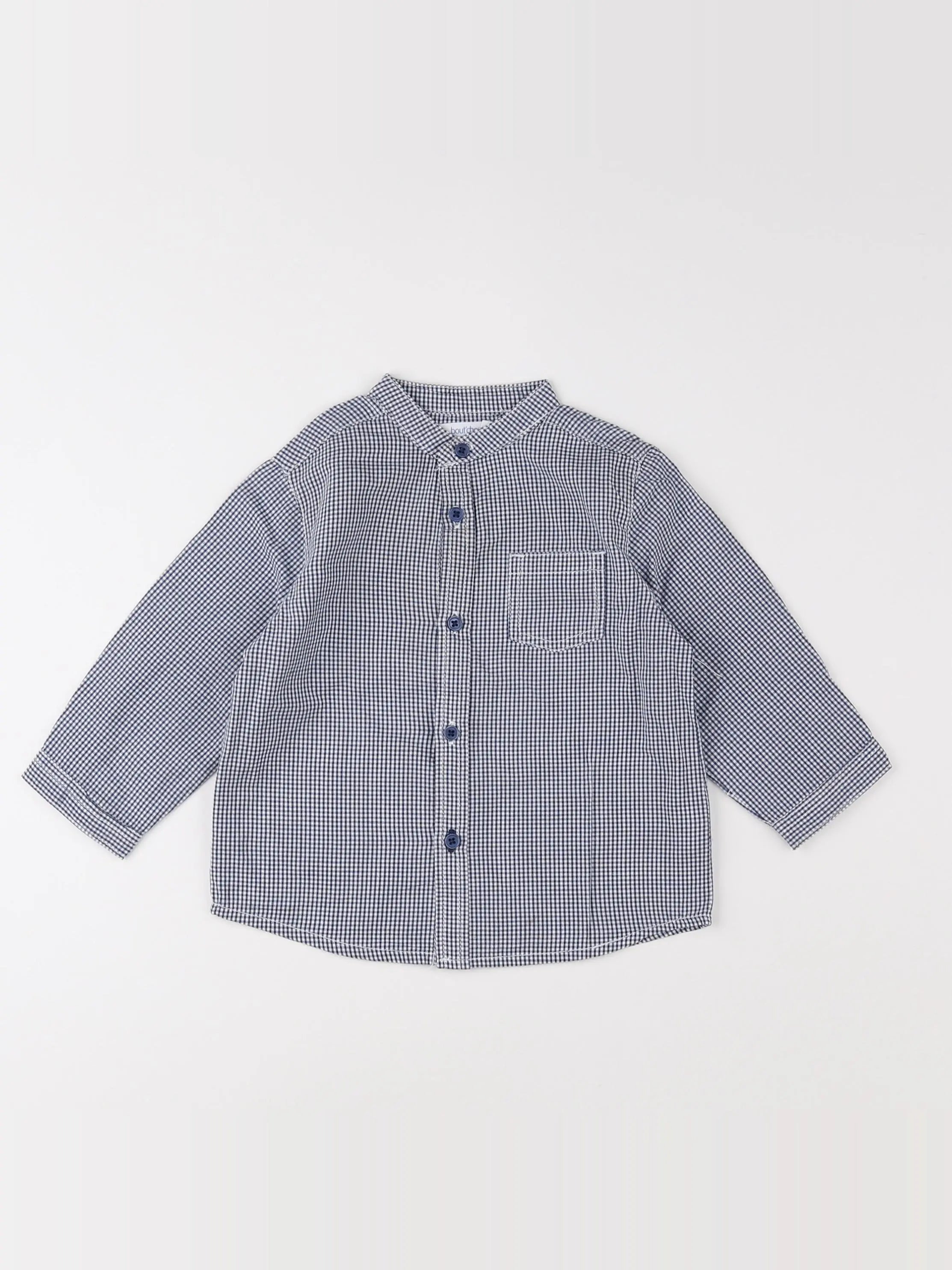 Boutchou - chemise bleu - 9 mois