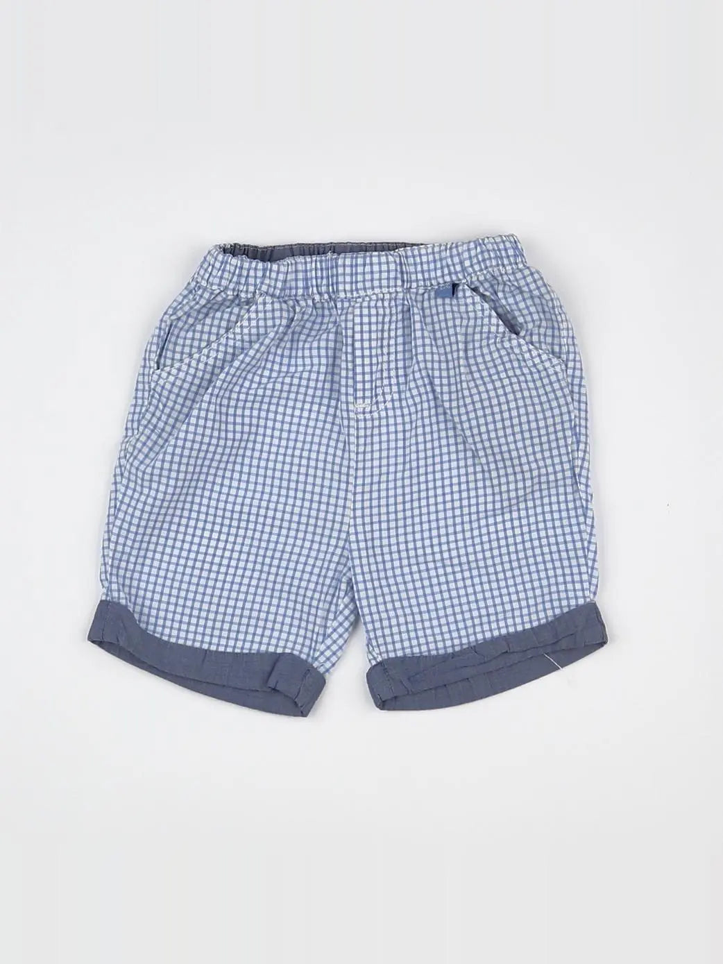 Cadet Rousselle - short blanc, bleu - 12 mois