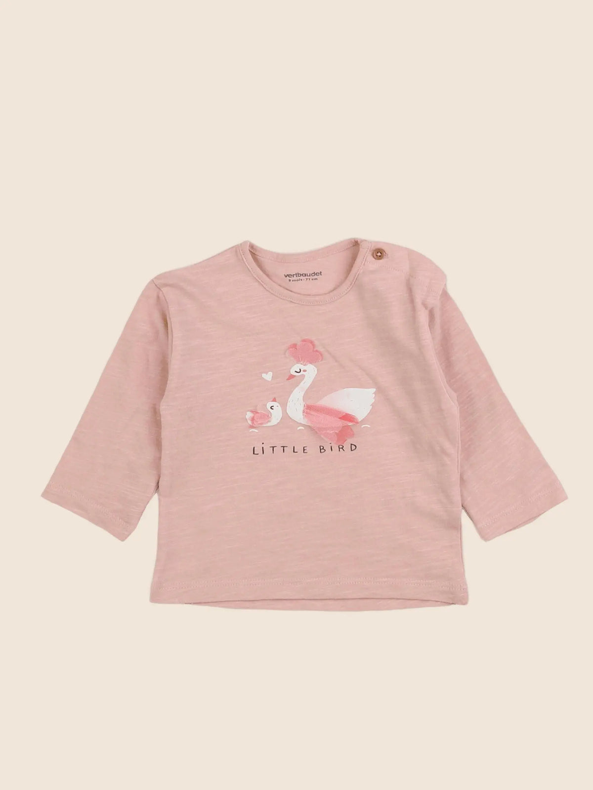 Vertbaudet - tee-shirt rose - 9 mois